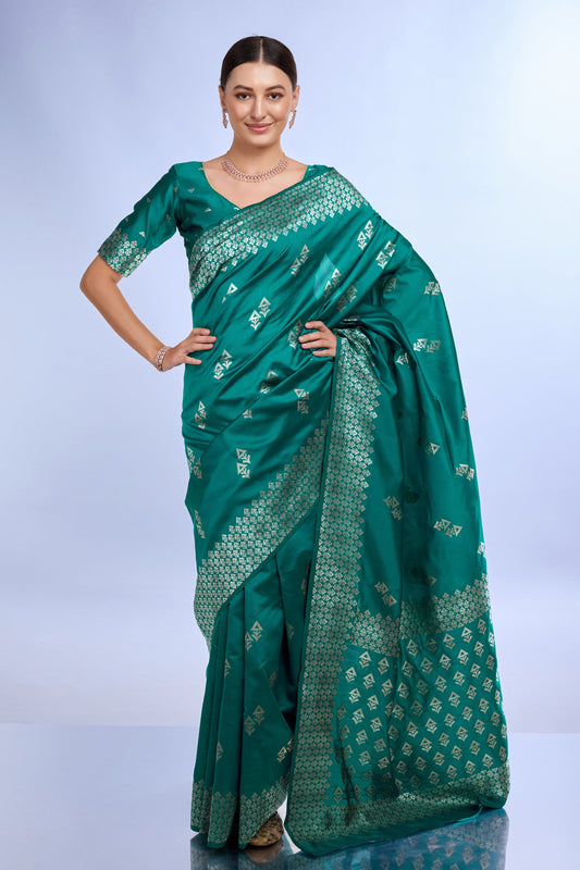 teal-woven-silk-saree-zb132178_1_SareeButa.com