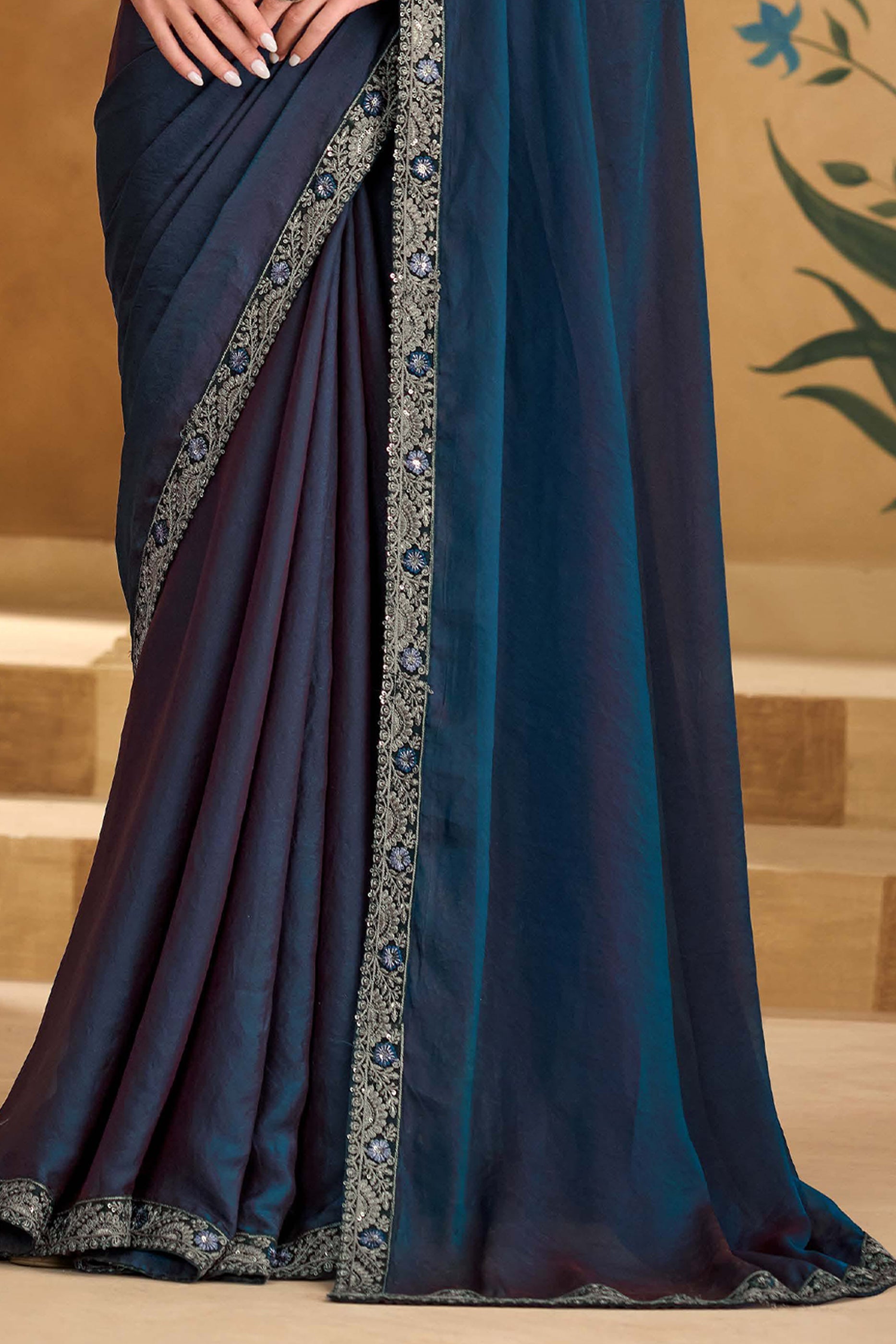 Twilight Blue Embroidered Georgette Saree-SAR11715_5_SareeButa.com