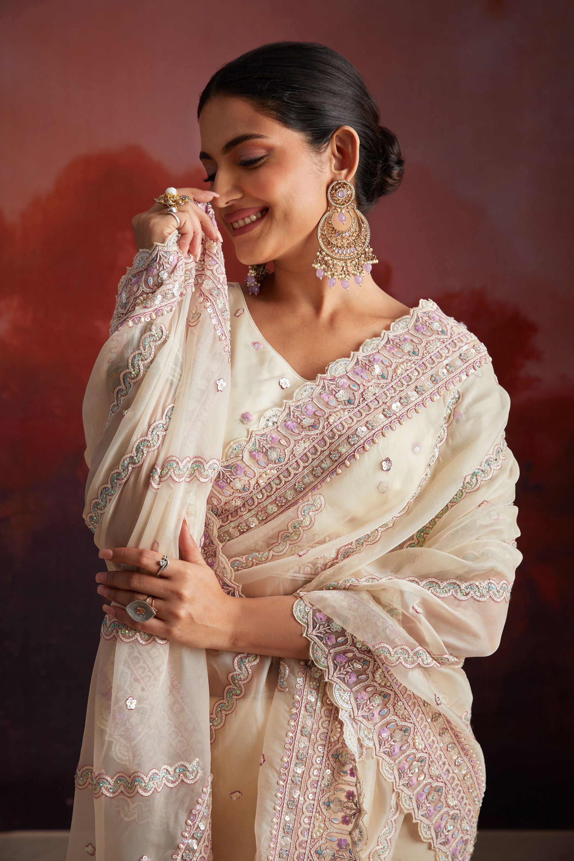 White Embroidered Net Saree-ZB133721_2_SareeButa.com