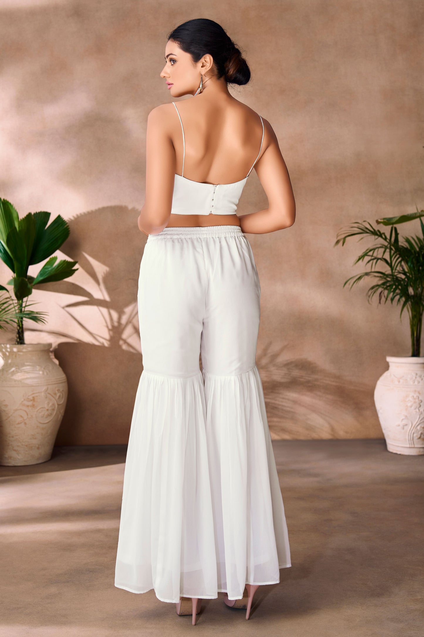 White Embroidered Organza Co-Ord Set-SS244_6_SareeButa.com