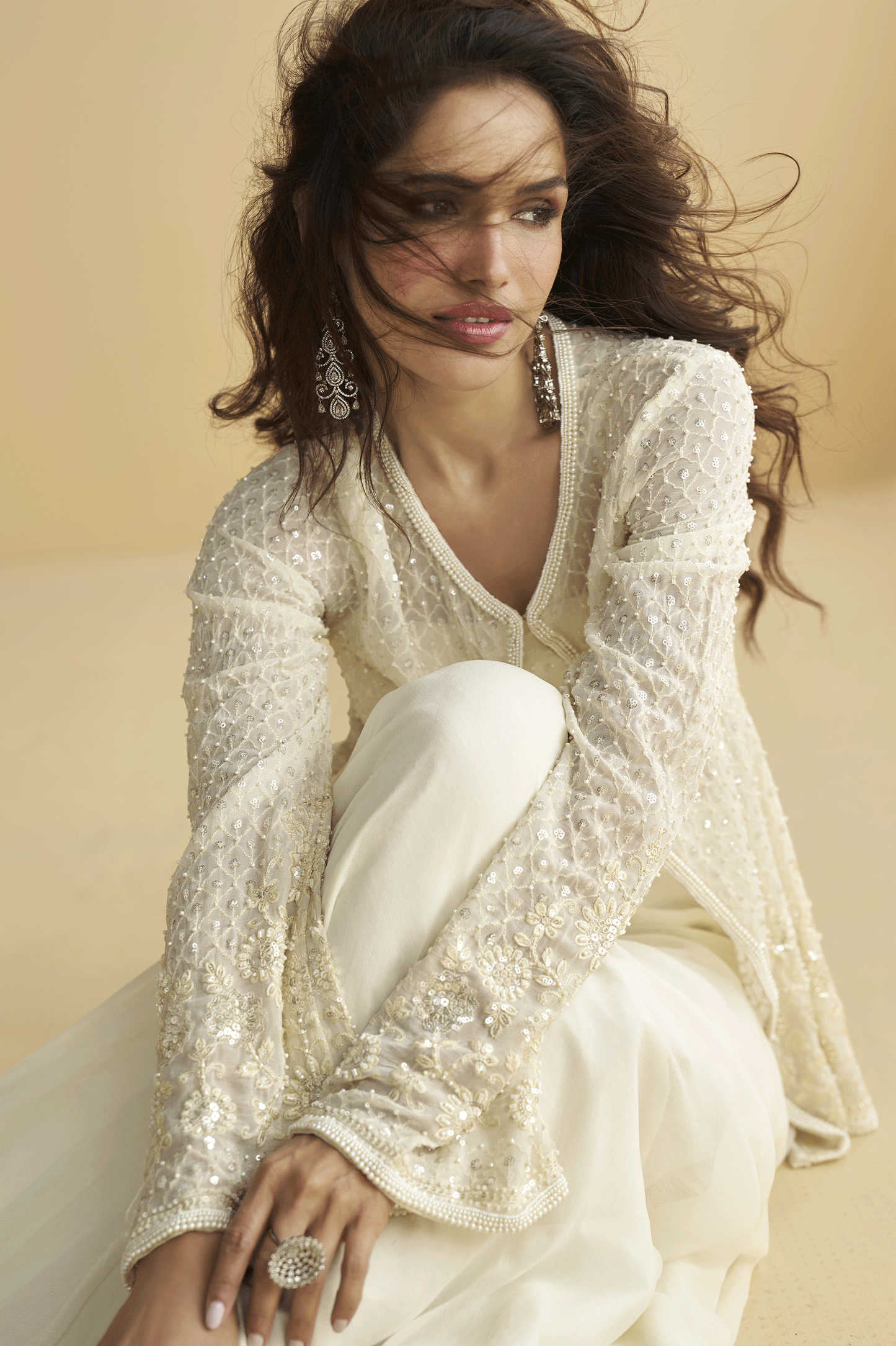 White Readymade Embroidered Georgette Palazzo Set-SS806_4_SareeButa.com