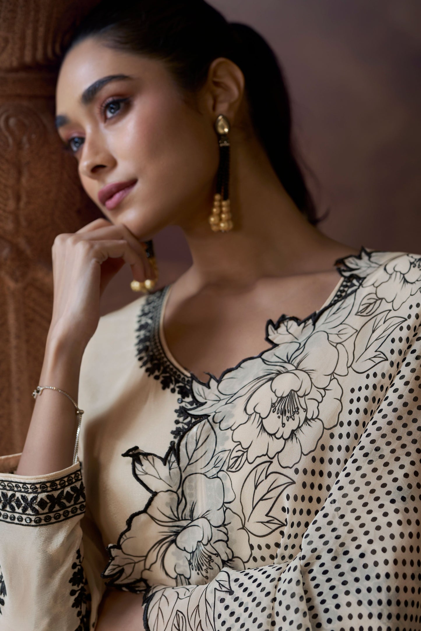 White Readymade Heavywork Chinon Suit-SS187_4_SareeButa.com