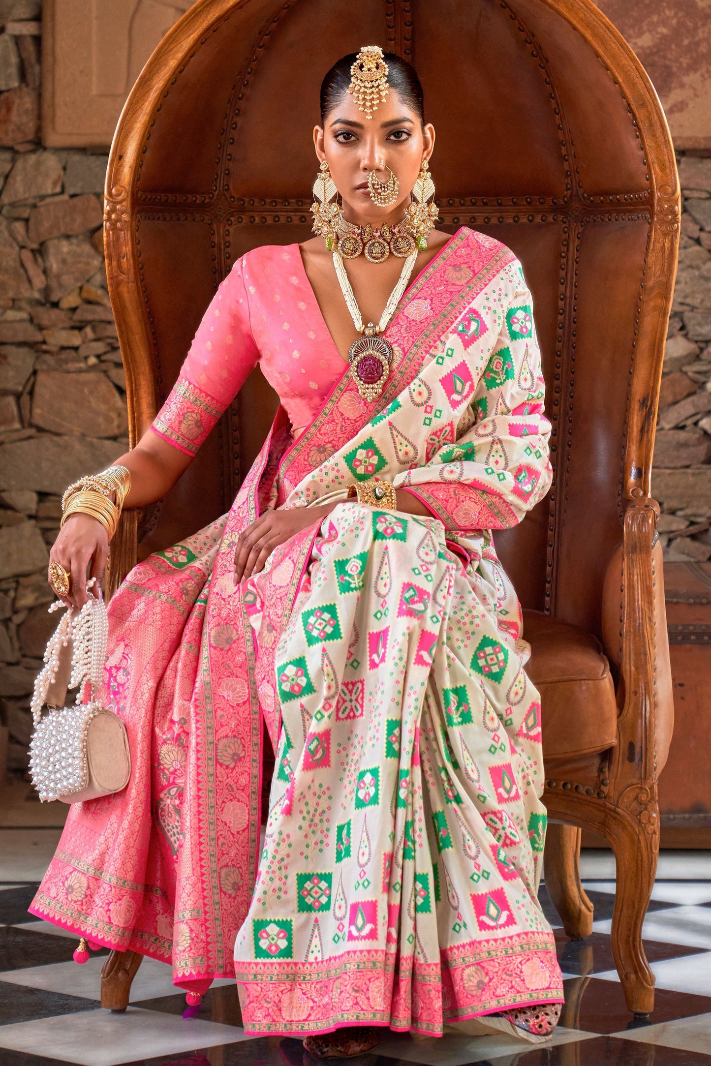 White Banarasi Silk Saree-ZB133195_2_SareeButa.com