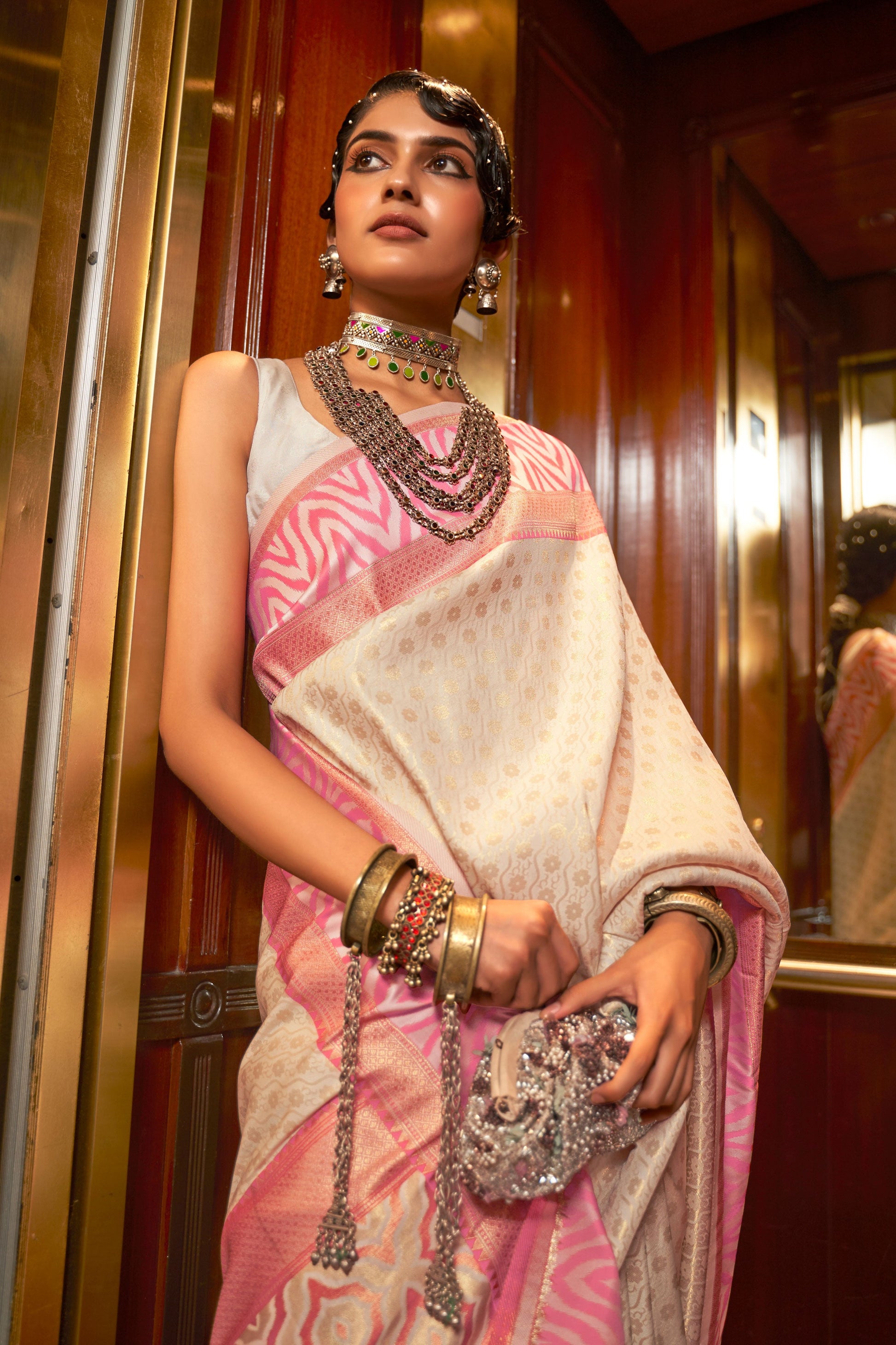 White Woven Silk Saree-ZB131883_2