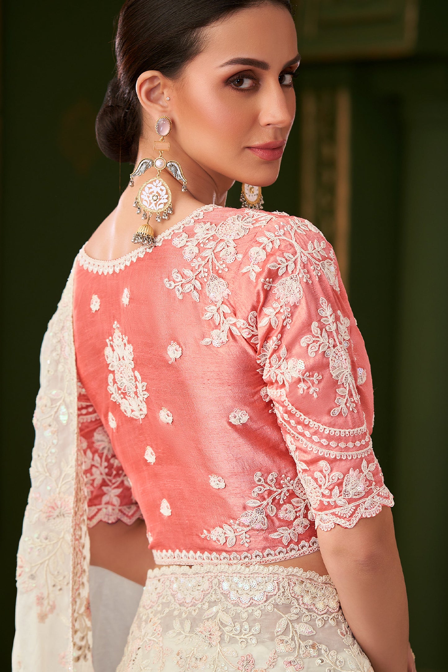 White Embroidered Georgette Saree-SAR10963_3_SareeButa.com