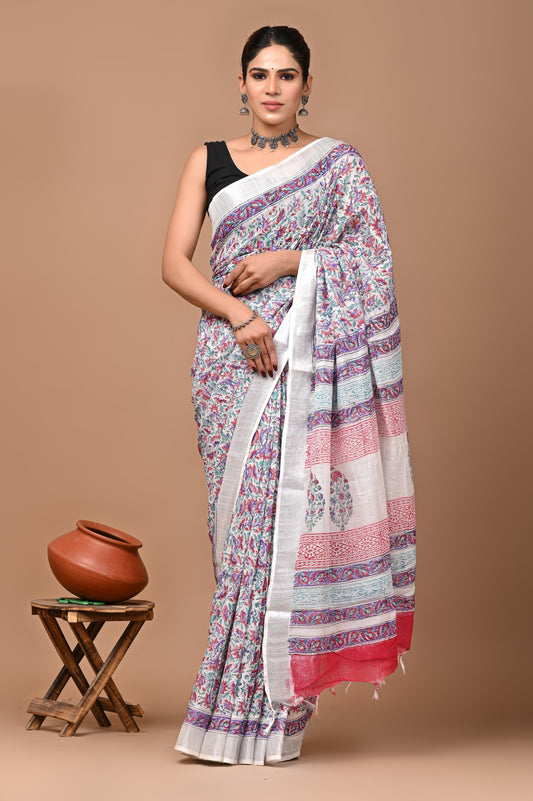 white-handblock-print-cotton-linen-saree-zb132574_1_SareeButa.com