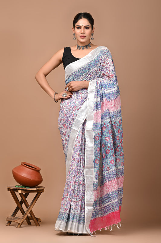 white-handblock-print-cotton-linen-saree-zb132599_1_SareeButa.com