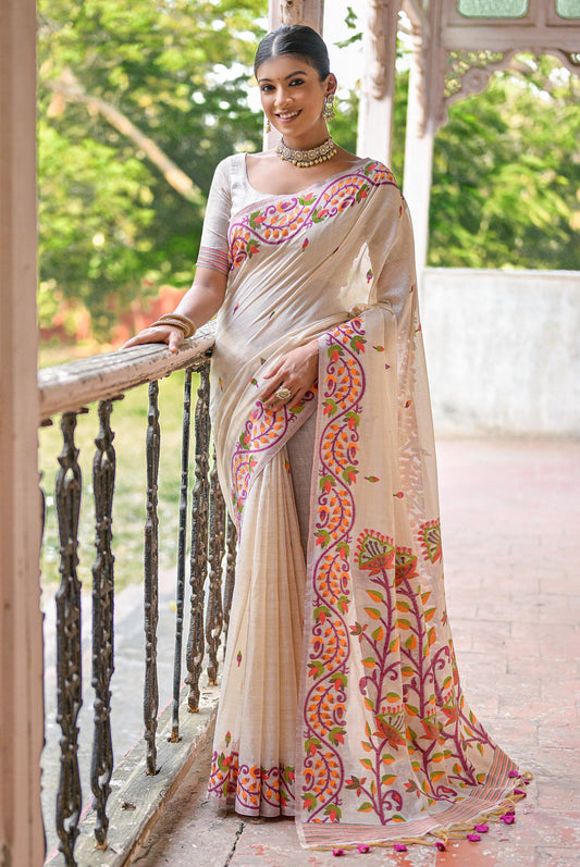 white-printed-muga-cotton-saree-zb130447_1_SareeButa.com