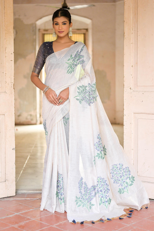 white-printed-muga-cotton-saree-zb130480_1_SareeButa.com