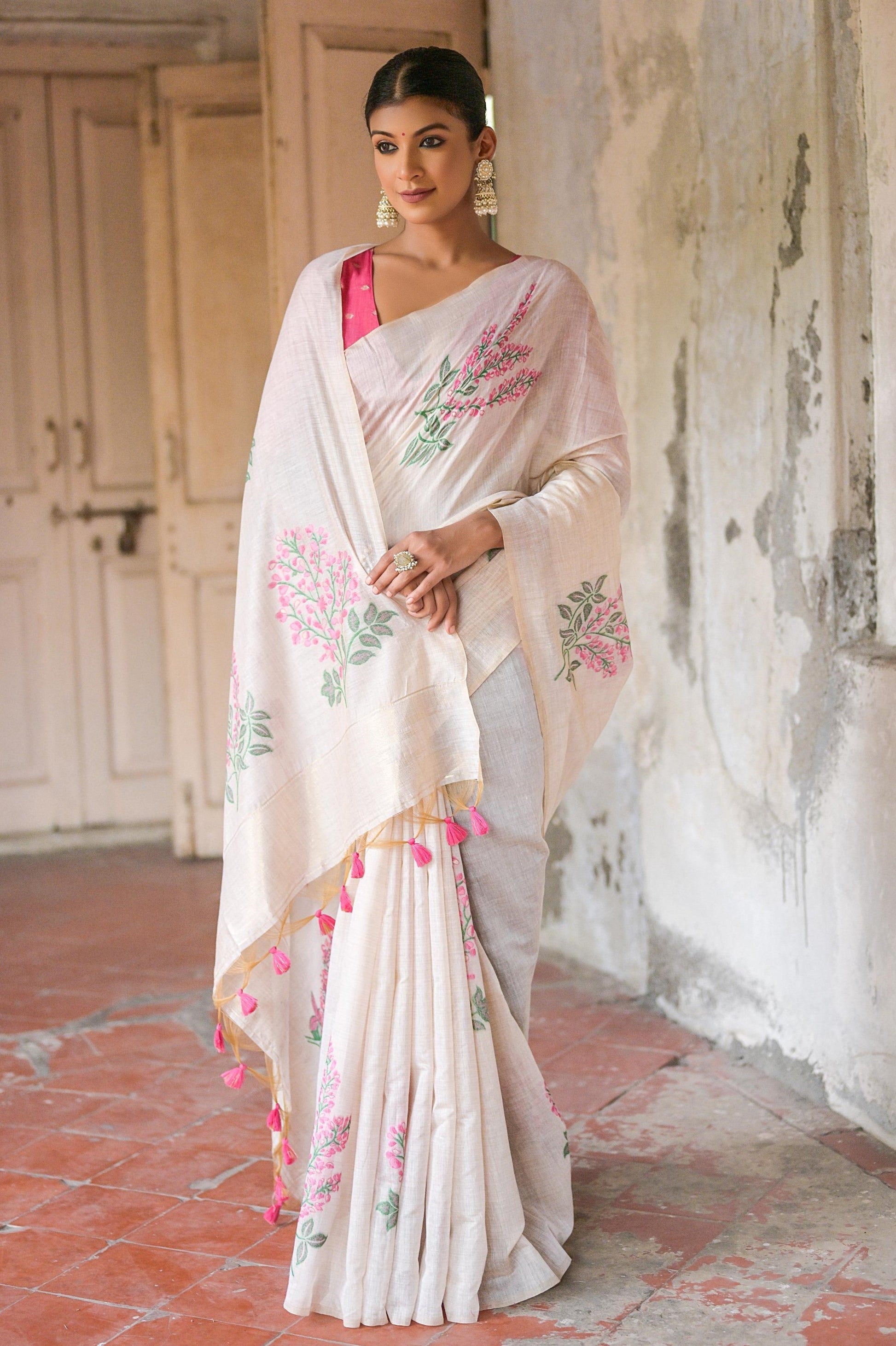 white-printed-muga-cotton-saree-zb130483_1_SareeButa.com