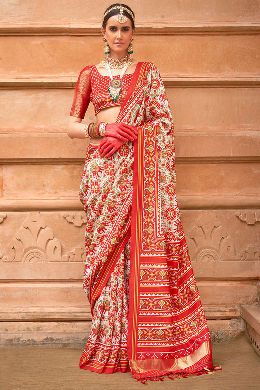 White Printed Patola Silk Saree-ZB133621_1_SareeButa.com