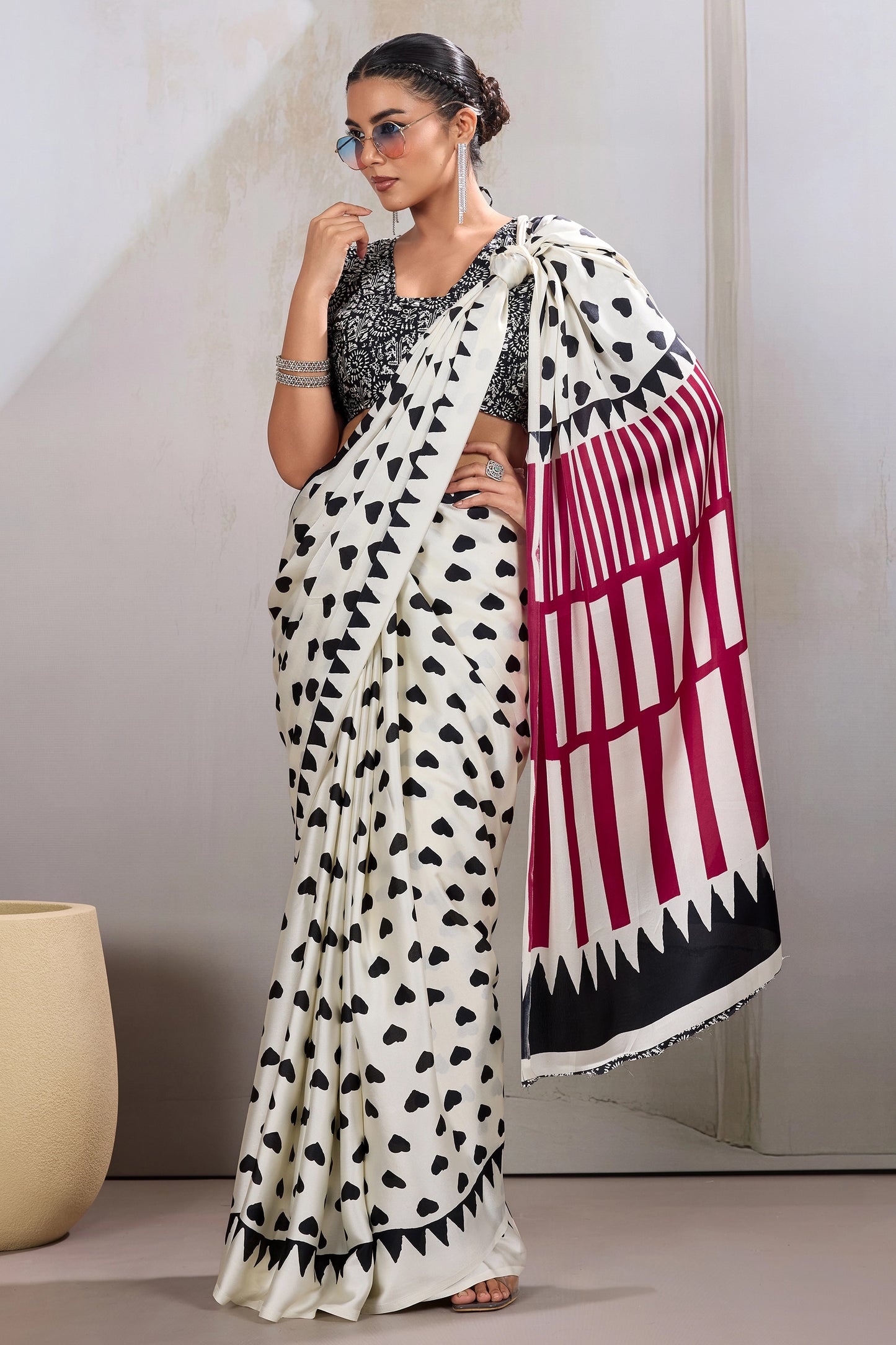 White Printed Satin Saree-SAR11850_3_SareeButa.com