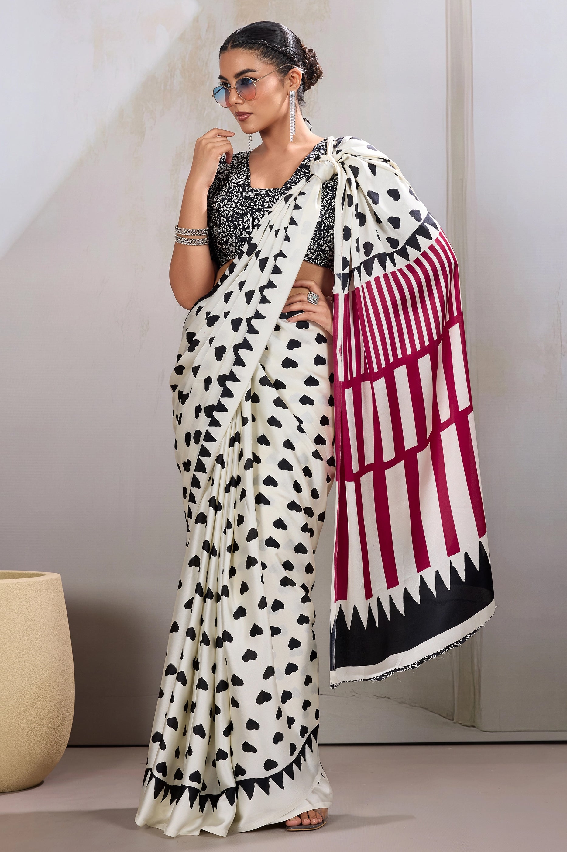 White Printed Satin Saree-SAR11850_3_SareeButa.com