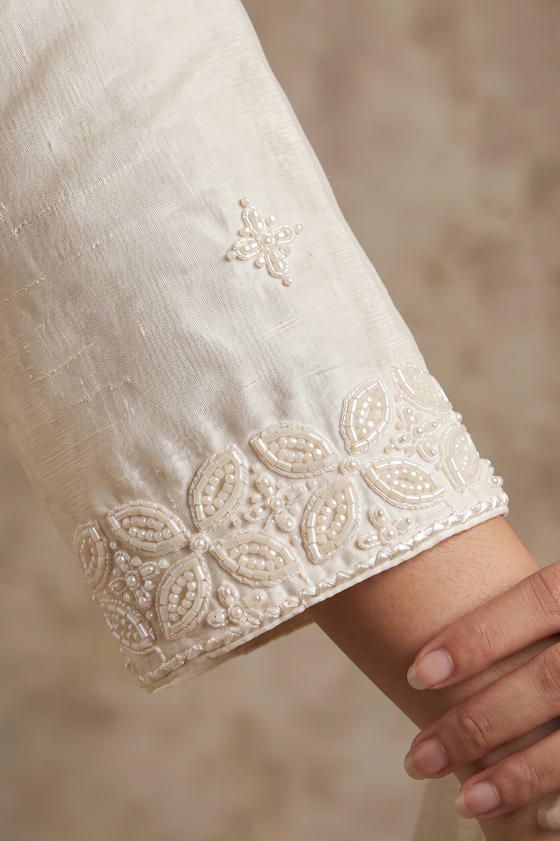 White Readymade Bead Work Chinon Palazzo Suit-SAR12982_4_SareeButa.com