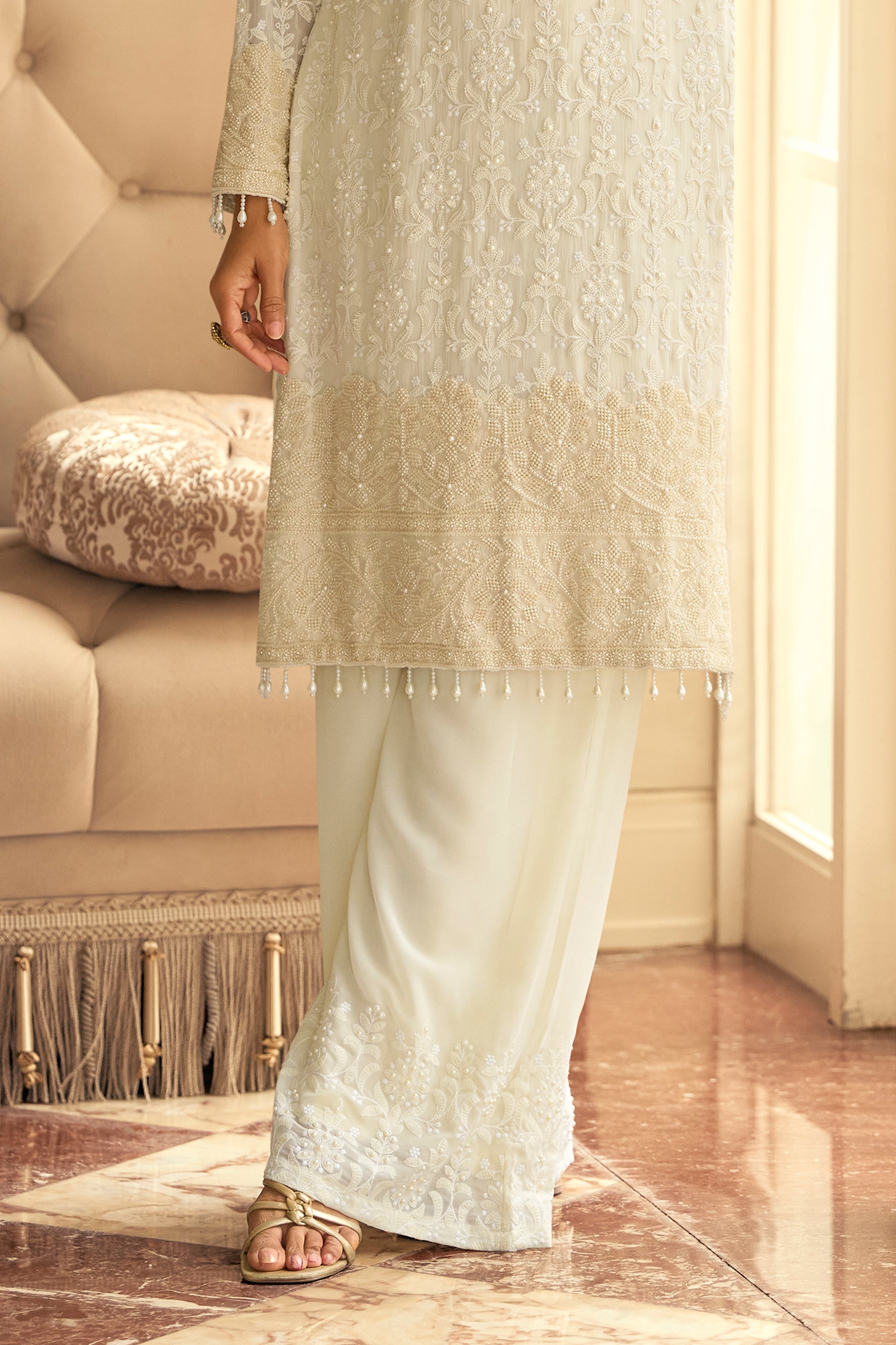White Readymade Bead Work Georgette Suit-SAR11064_5_SareeButa.com
