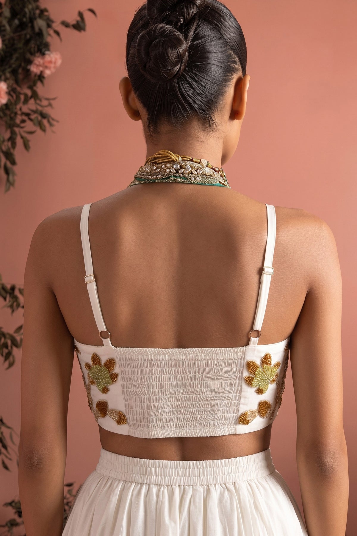 White Readymade Bead Work Silk Lehenga-SAR13221_5_SareeButa.com