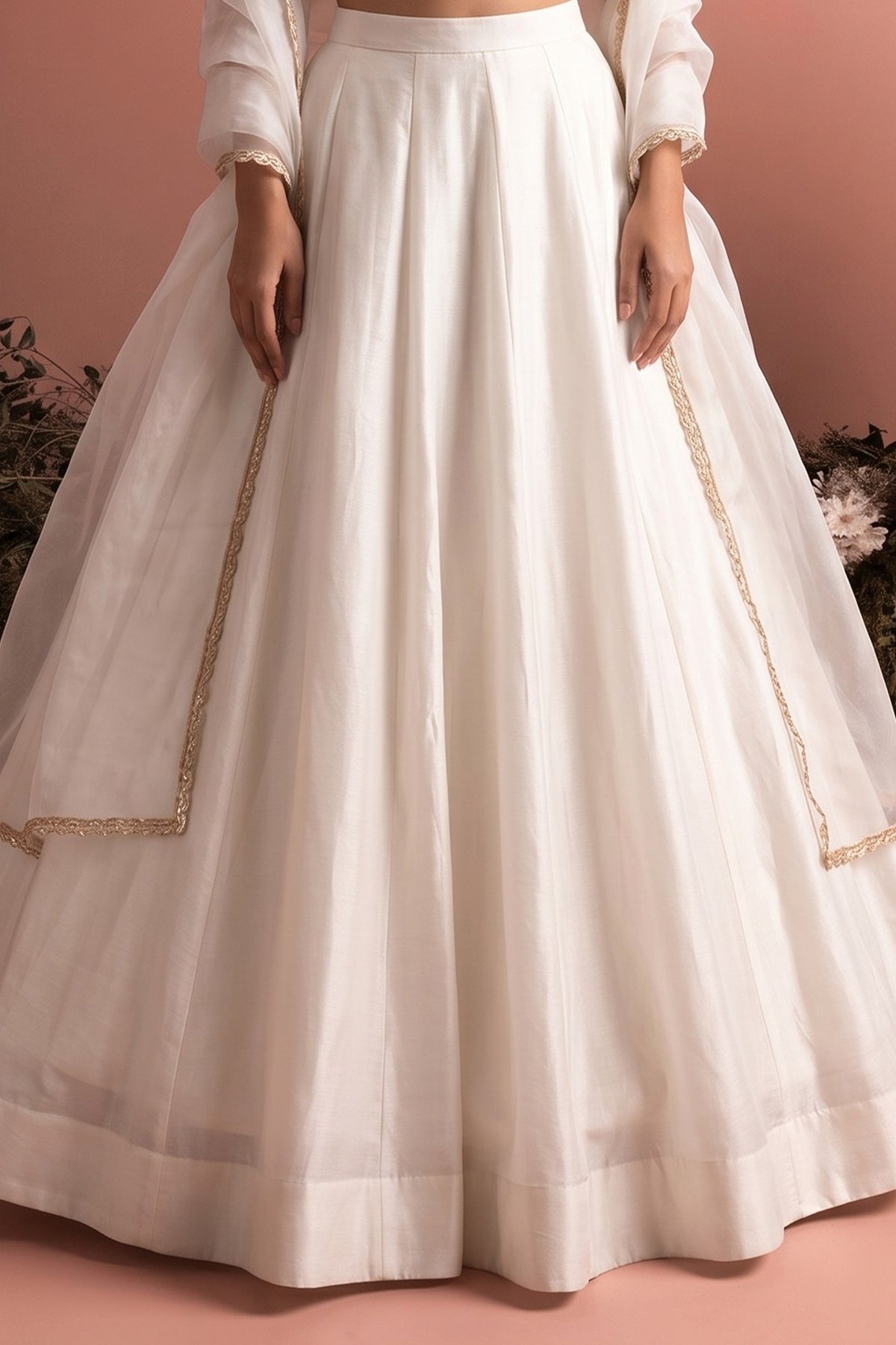 White Readymade Bead Work Silk Lehenga-SAR13221_7_SareeButa.com