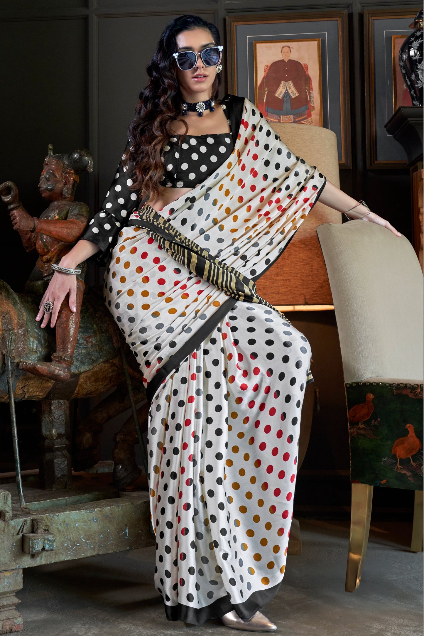 White Satin Crepe Print Saree-ZB133881_3_SareeButa.com