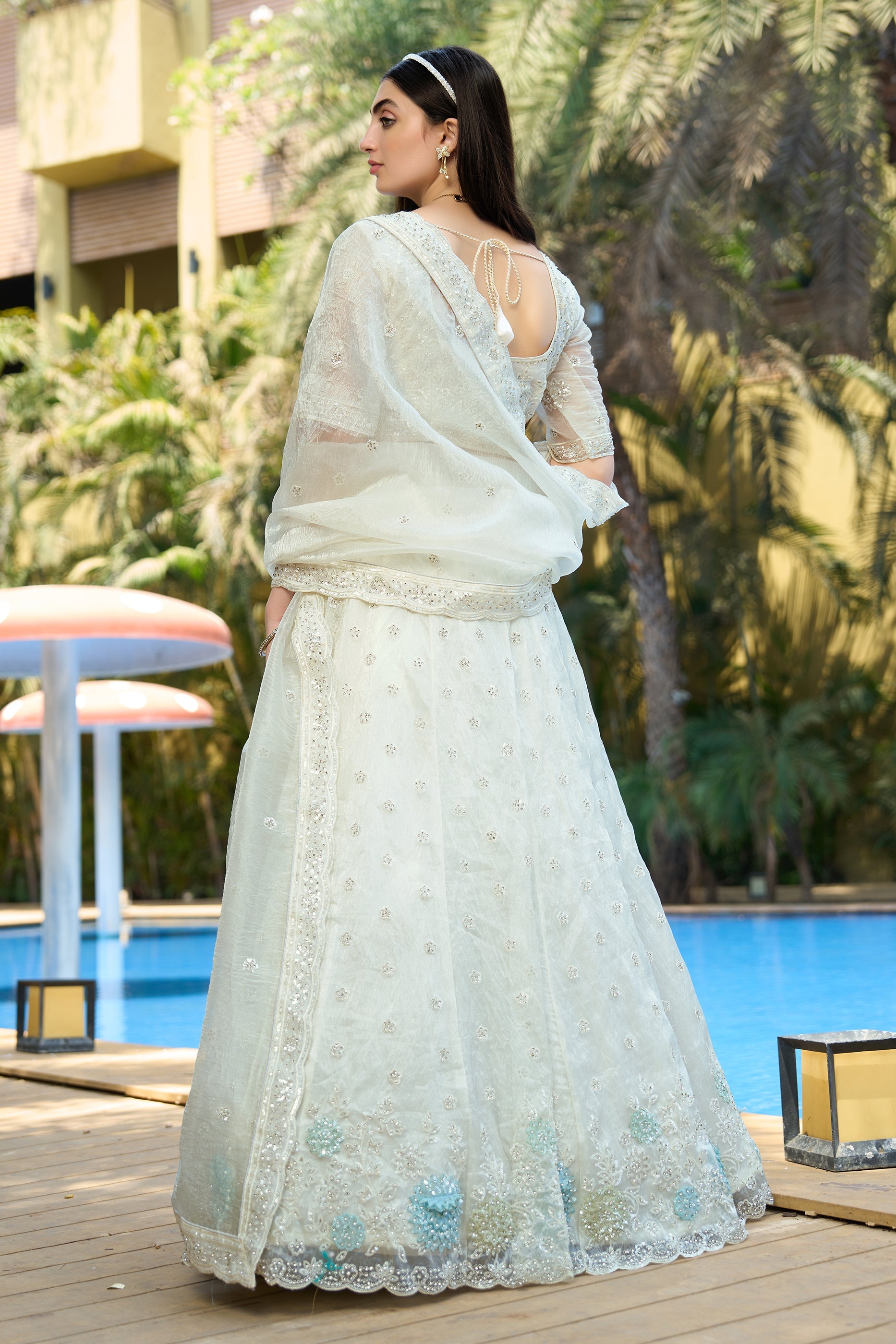 White Semi-Stitched Embroidered Organza Lehenga-SAR10726_4_SareeButa.com