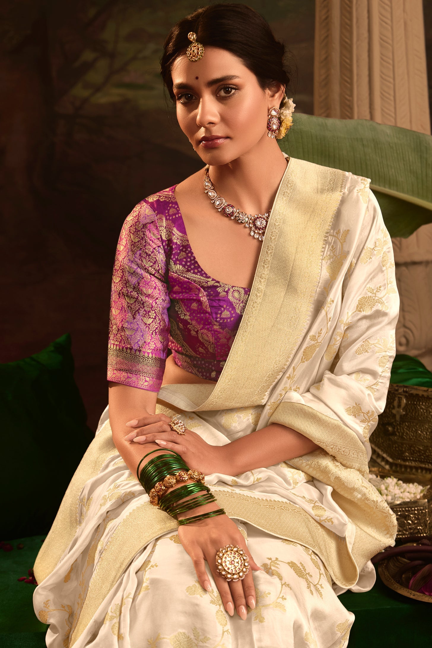 White Woven Crepe Silk Saree-ZB133581_2_SareeButa.com