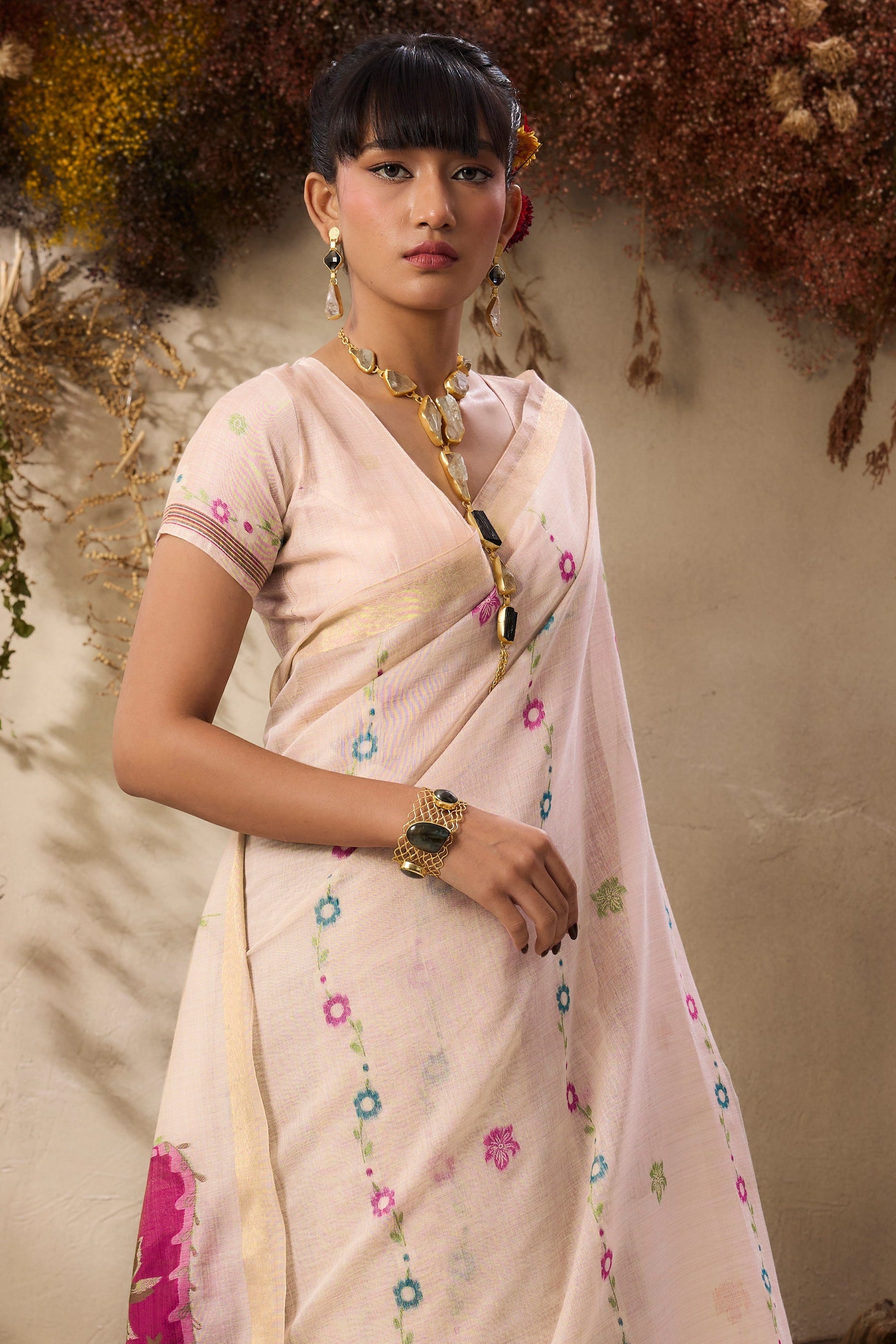 White Woven Munga Cotton Saree-SAR11227_2_SareeButa.com