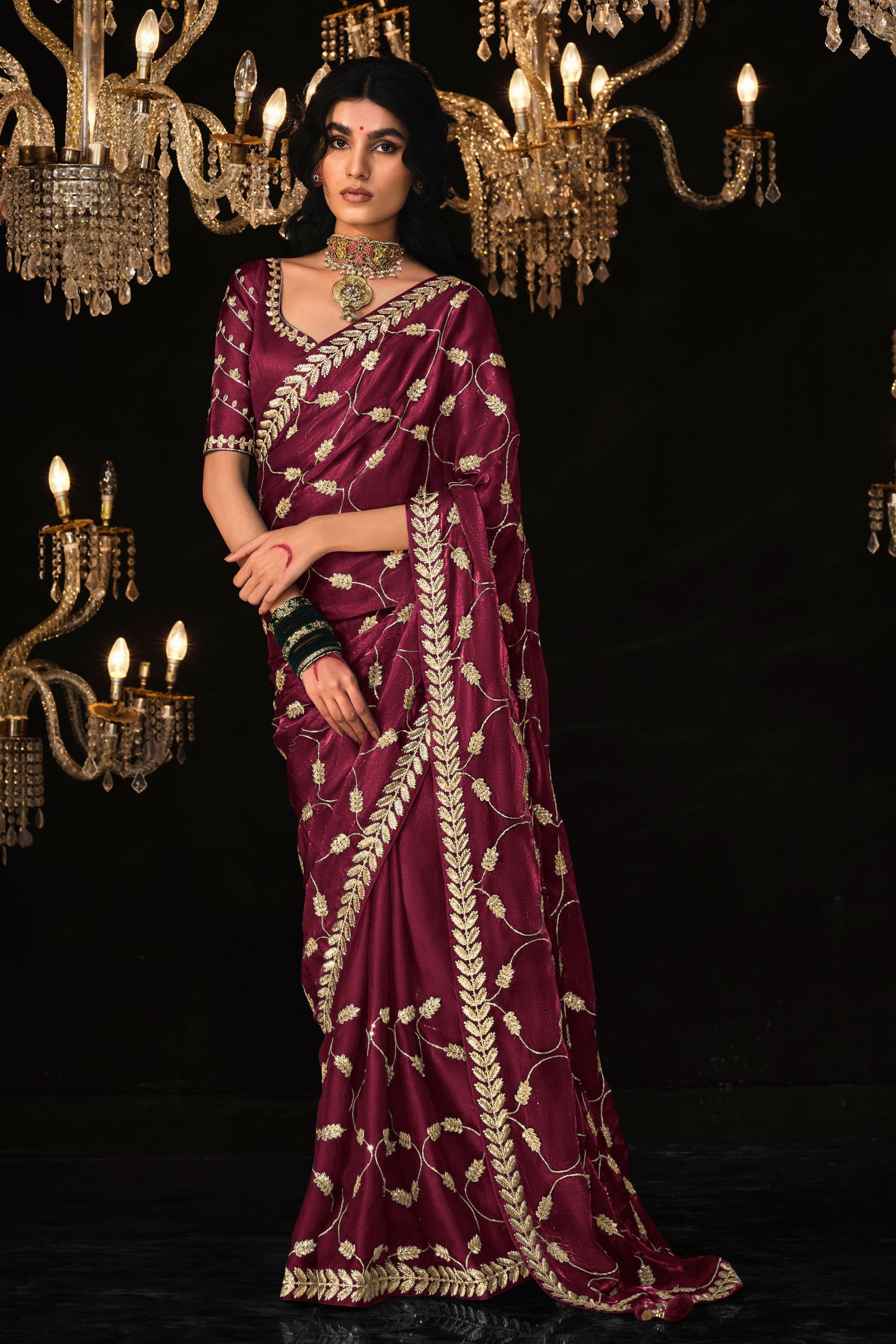 wine-embroidered-organza-silk-saree-zb131413_1_SareeButa.com