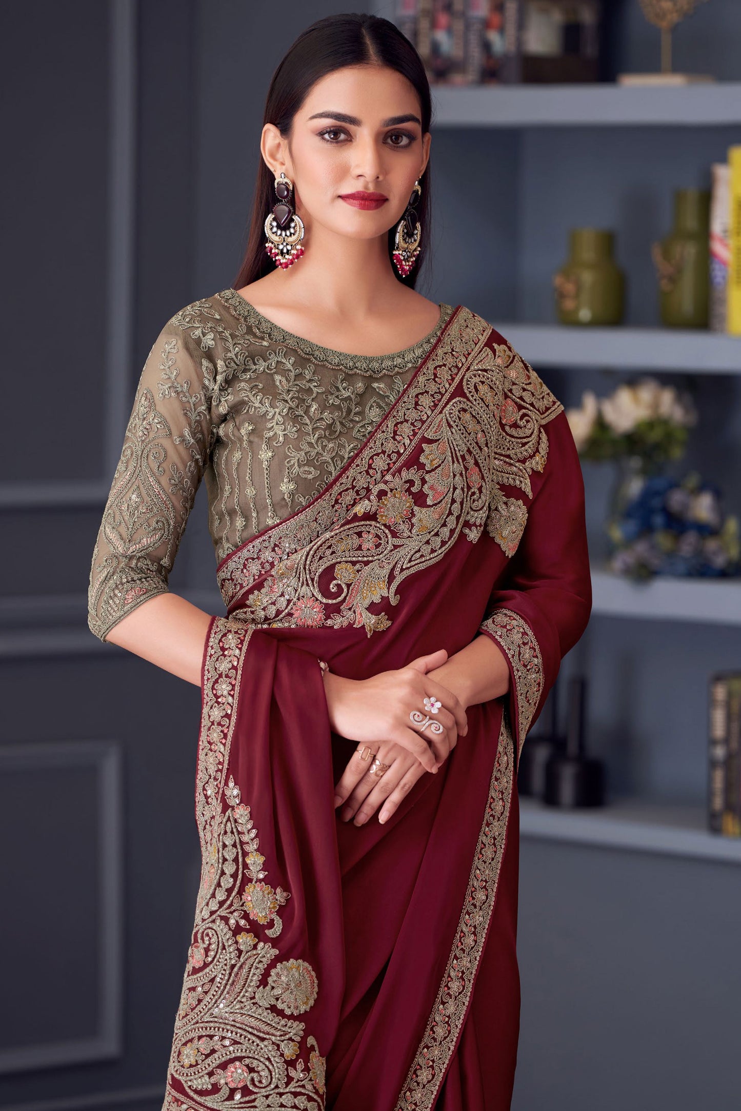 wine-embroidered-satin-silk-saree-zb132740_2_SareeButa.com