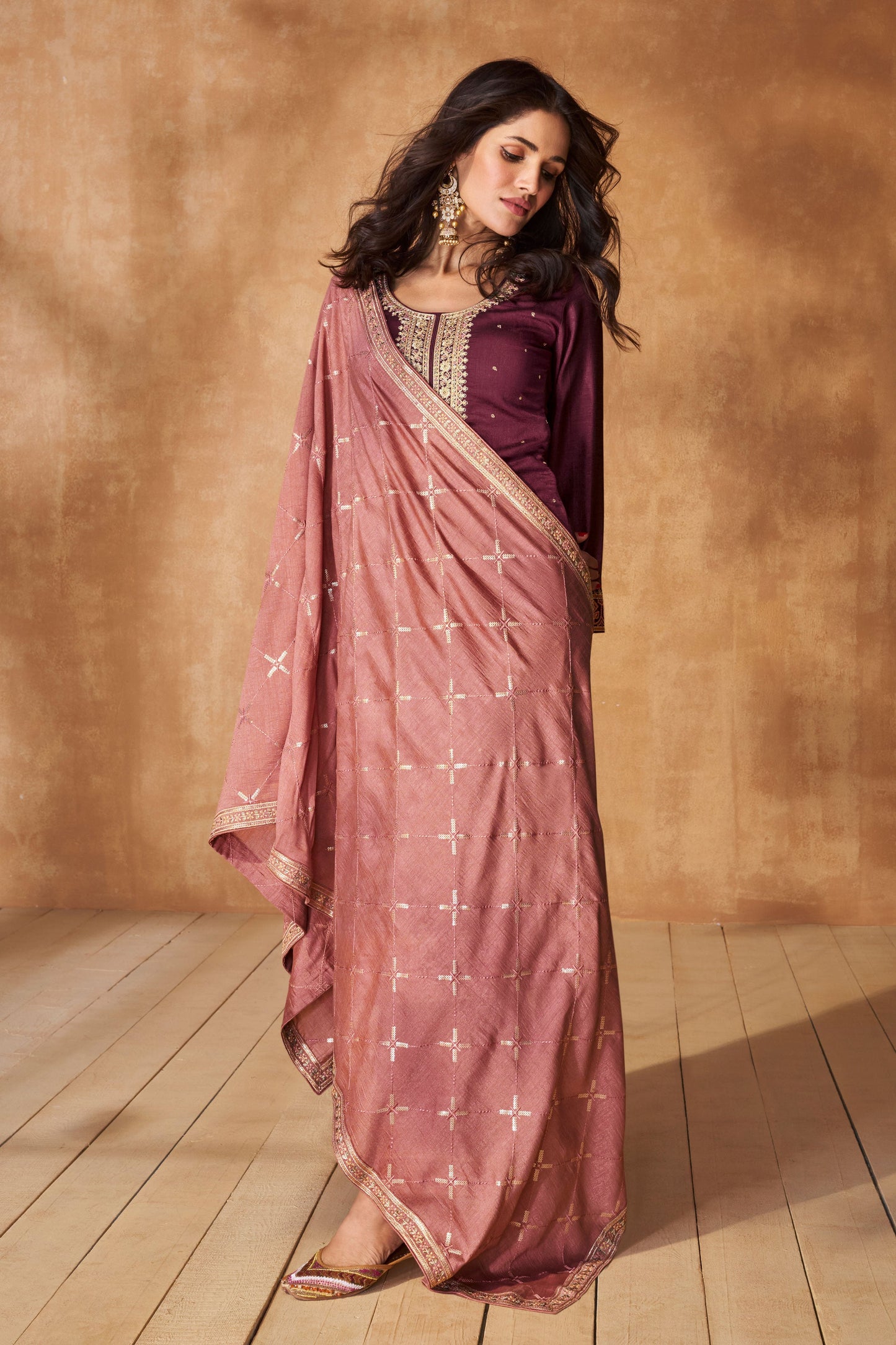 wine-embroidered-silk-straight-suit-ss009_3_SareeButa.com