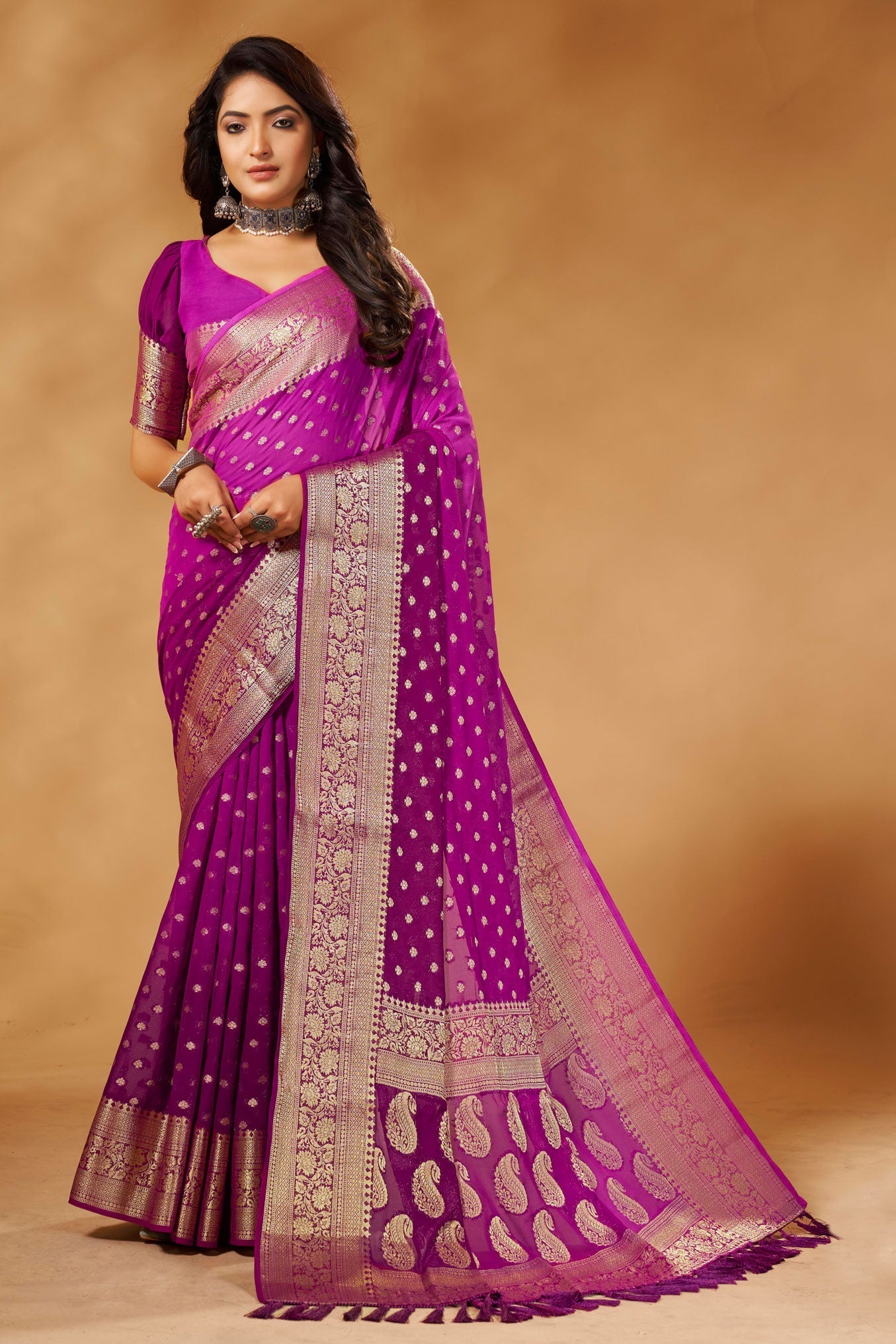 wine-georgette-banarasi-saree-zb130302_1_SareeButa.com