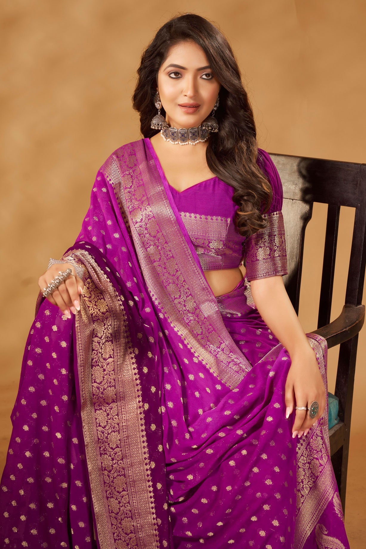 wine-georgette-banarasi-saree-zb130302_2_SareeButa.com