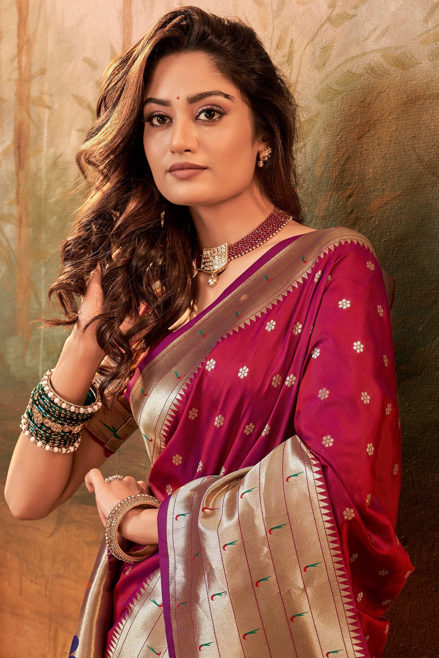 wine-paithani-silk-saree-zb132926_2_SareeButa.com