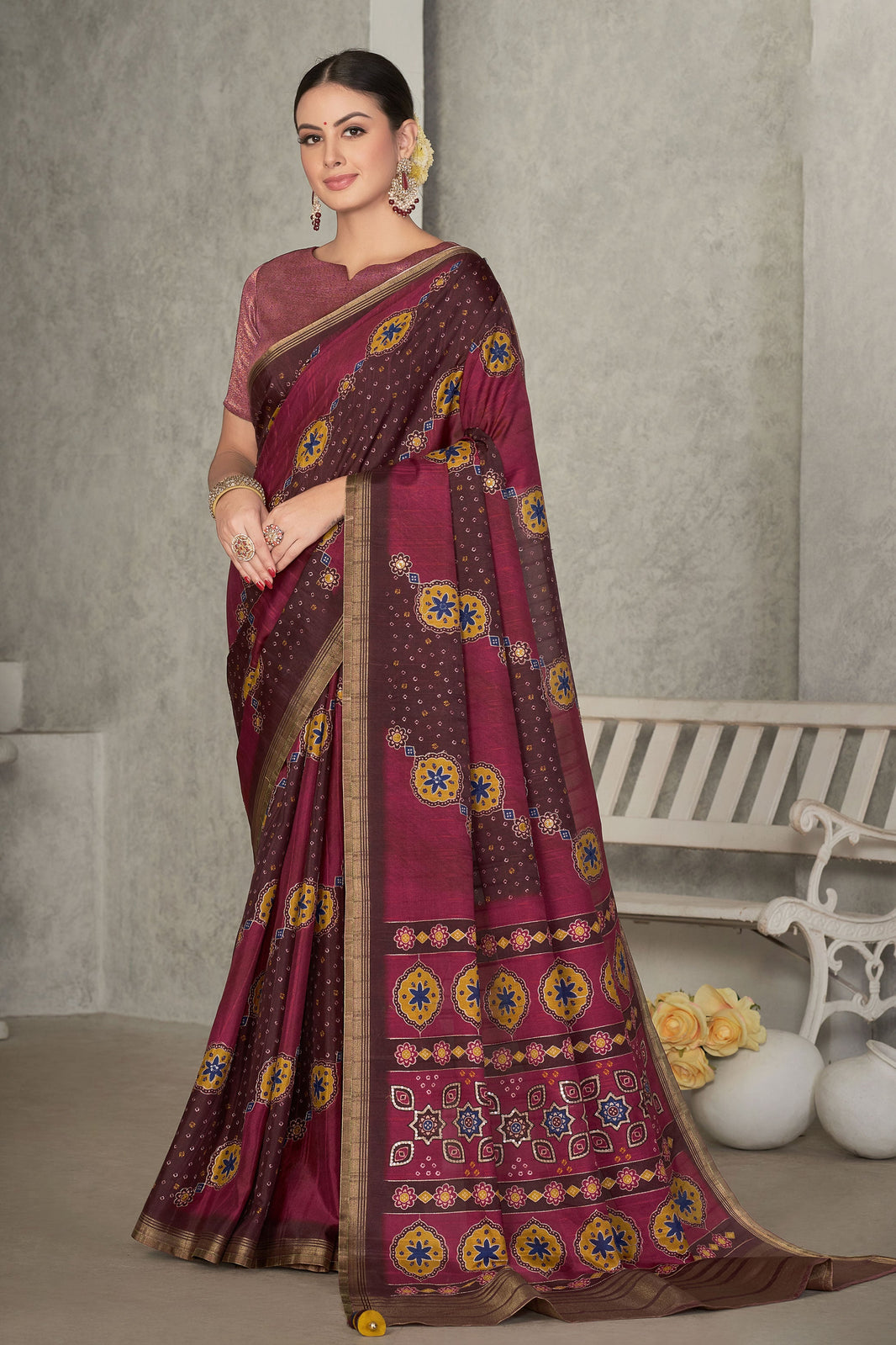 Wine Color Sarees - Order Online at Saree Buta Today