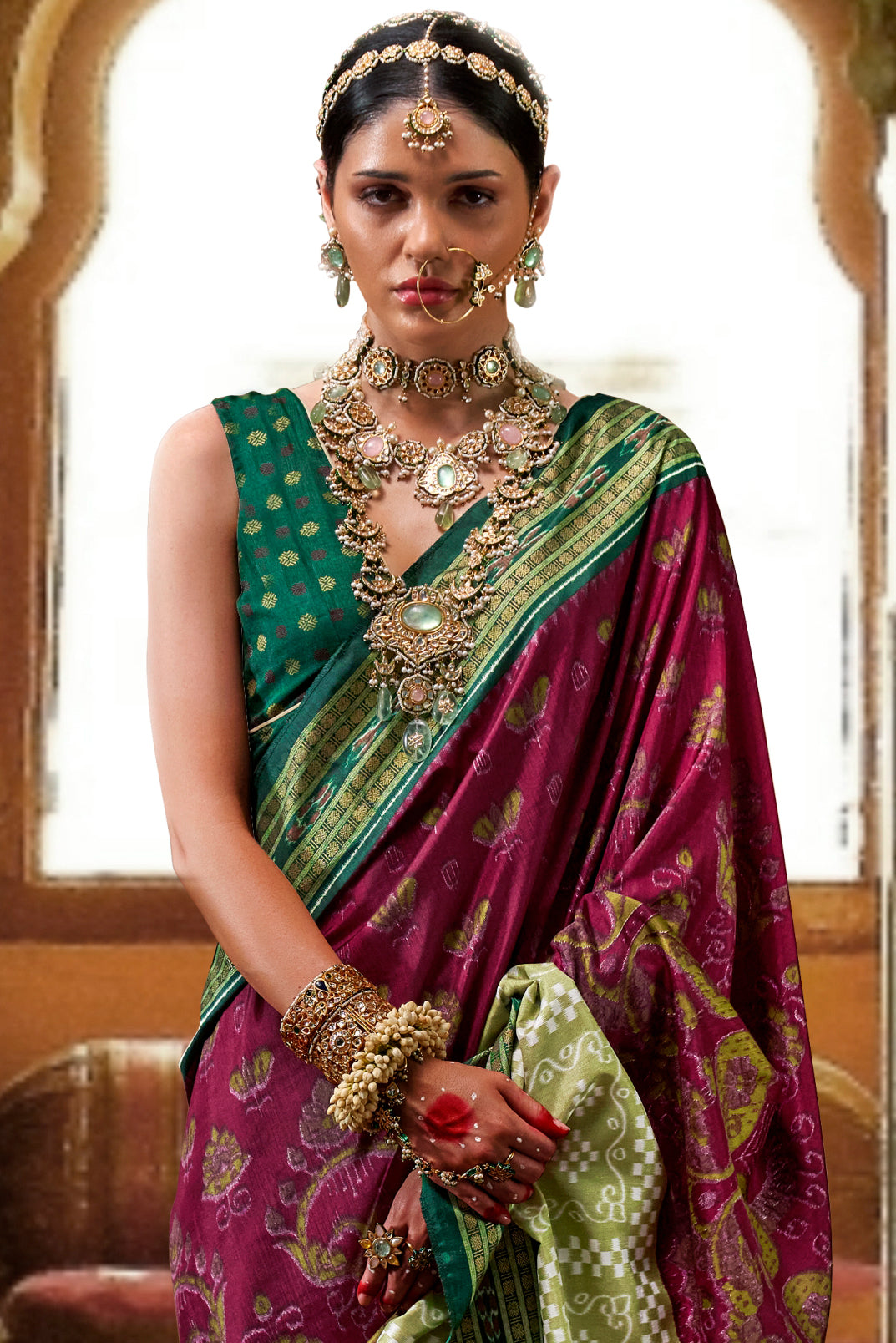 wine-printed-silk-saree-zb132061_2_SareeButa.com