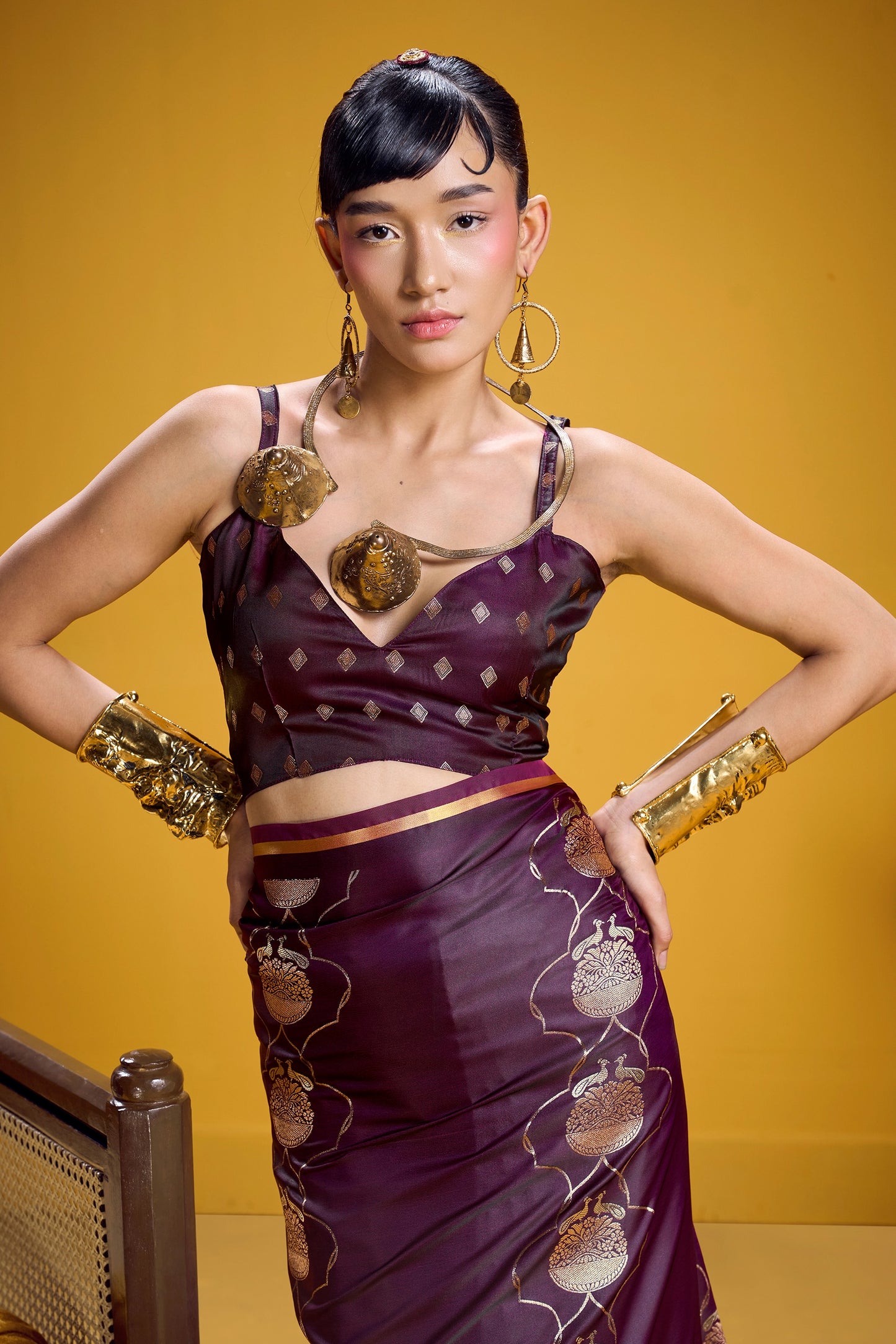 Wine Woven Satin Silk Saree-SAR12372_3_SareeButa.com