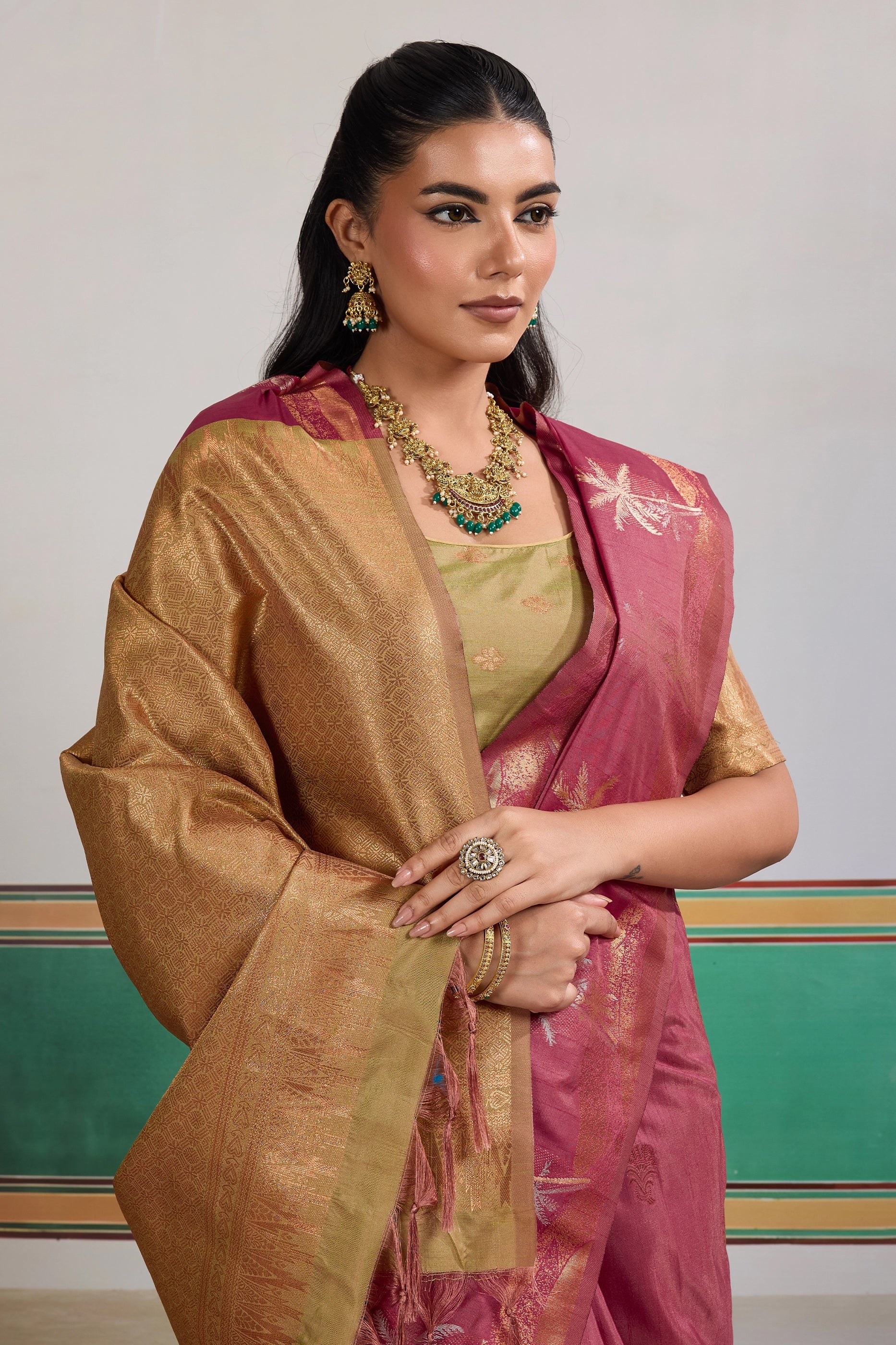 Wine Woven Tussar Silk Saree-SAR11201_2_SareeButa.com