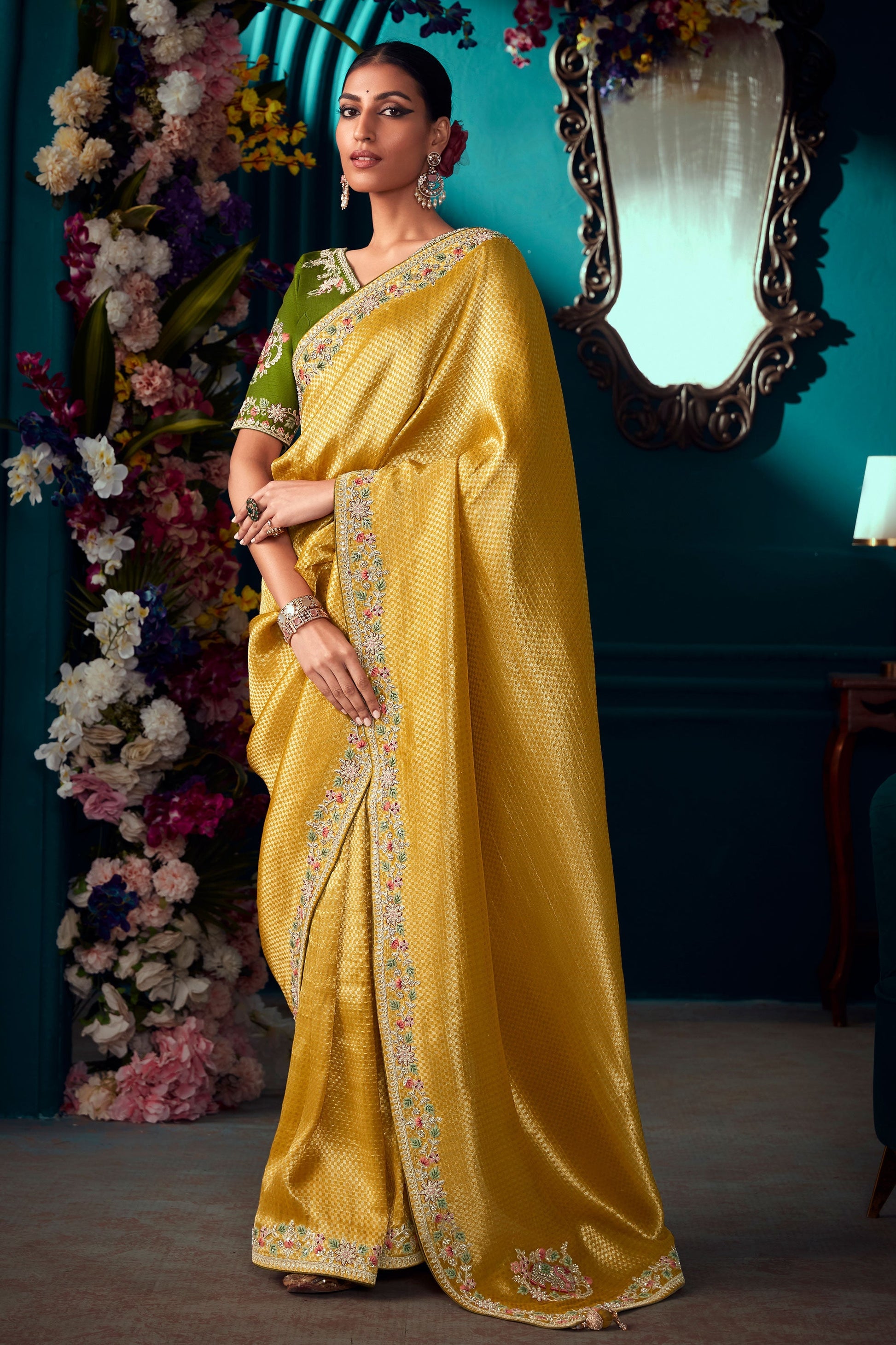 yellow-embroidered-banarasi-saree-zb131208_1_SareeButa.com