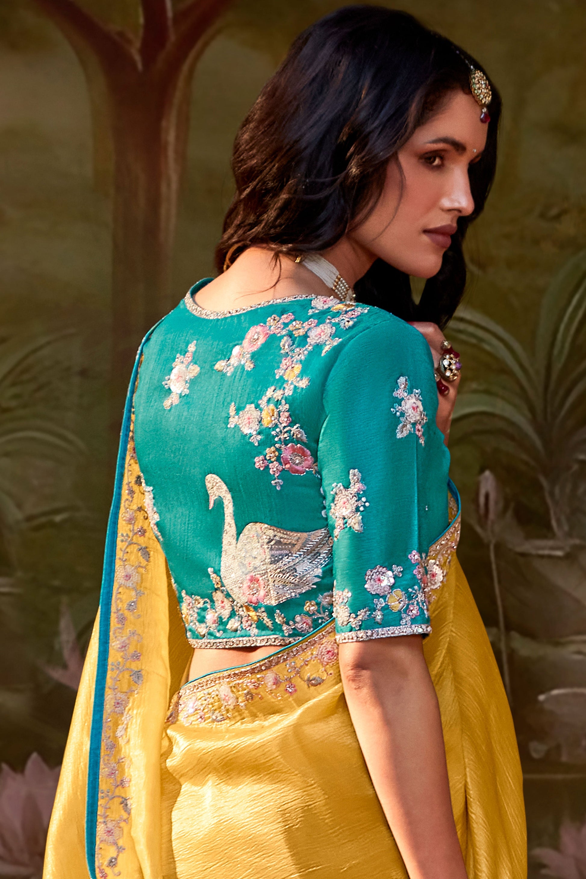 yellow-embroidered-organza-saree-zb132790_3_SareeButa.com