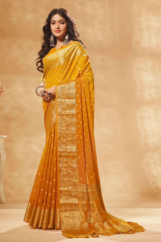 yellow-georgette-banarasi-saree-zb130303_1_SareeButa.com