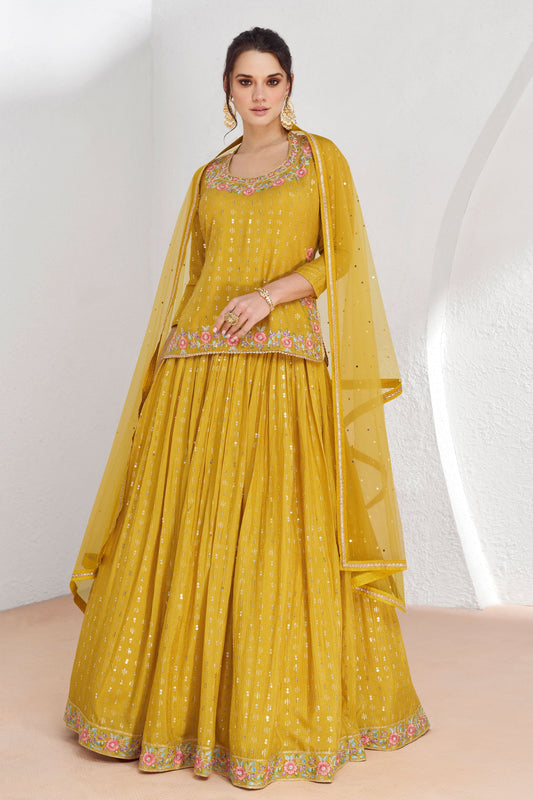 yellow-georgette-skirt-set-zbss100060_1_SareeButa.com