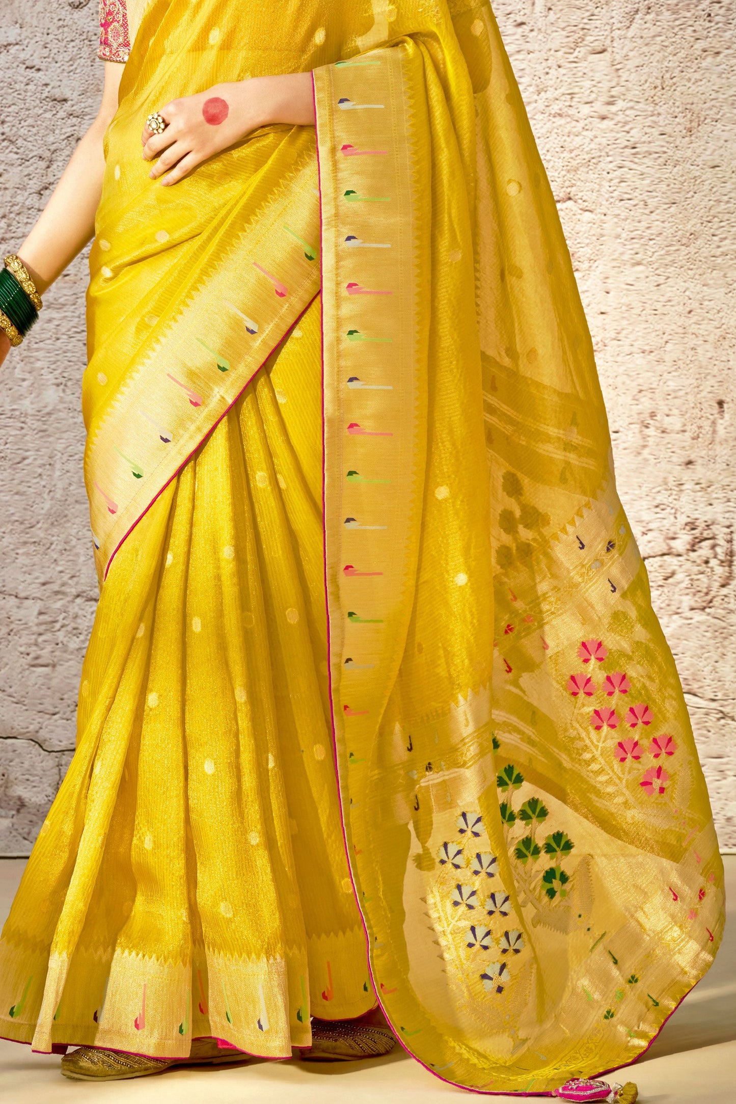 yellow-kora-silk-banarasi-saree-zb132910_3_SareeButa.com