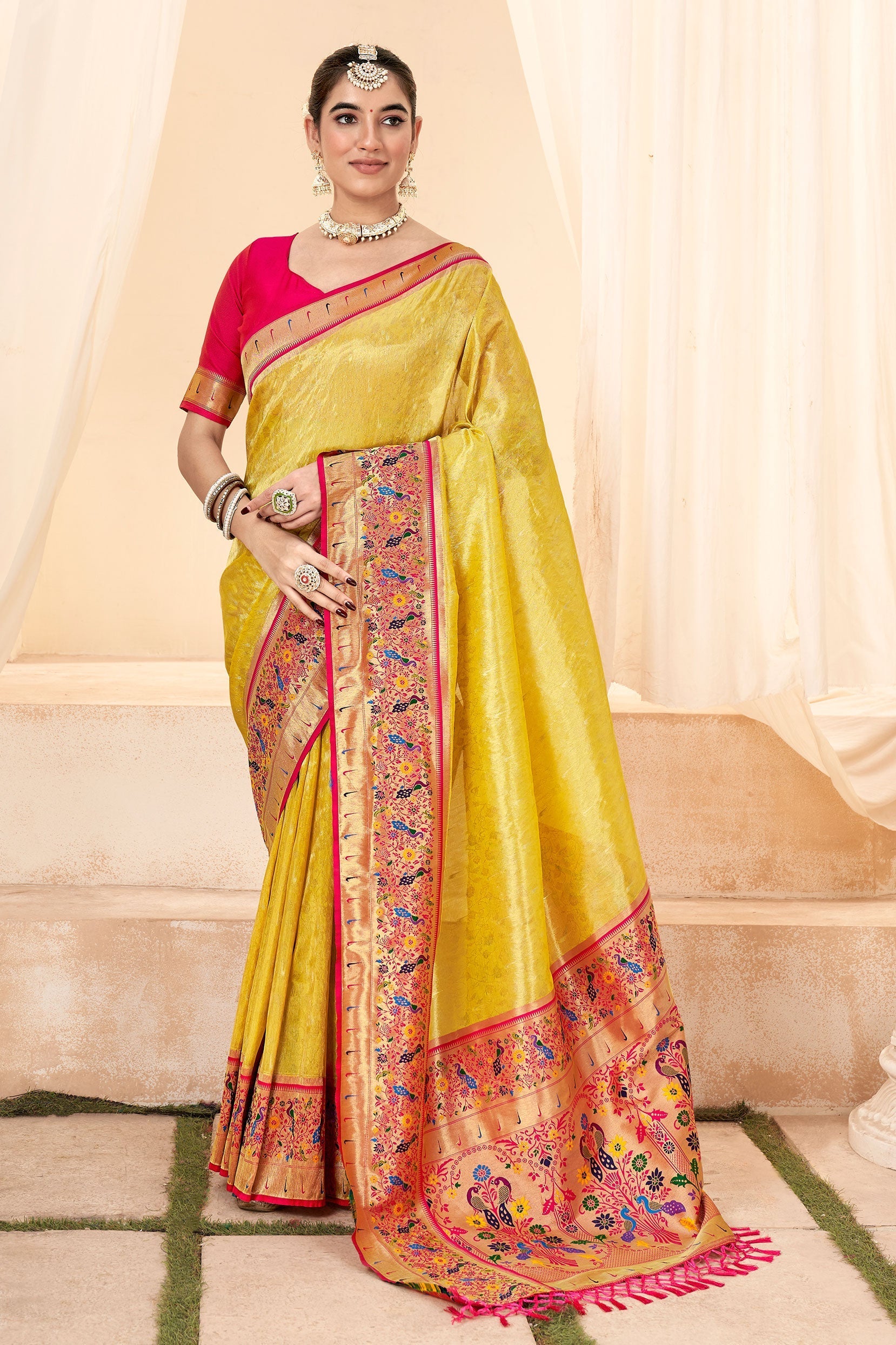 yellow-paithani-silk-saree-zb130655_1_SareeButa.com