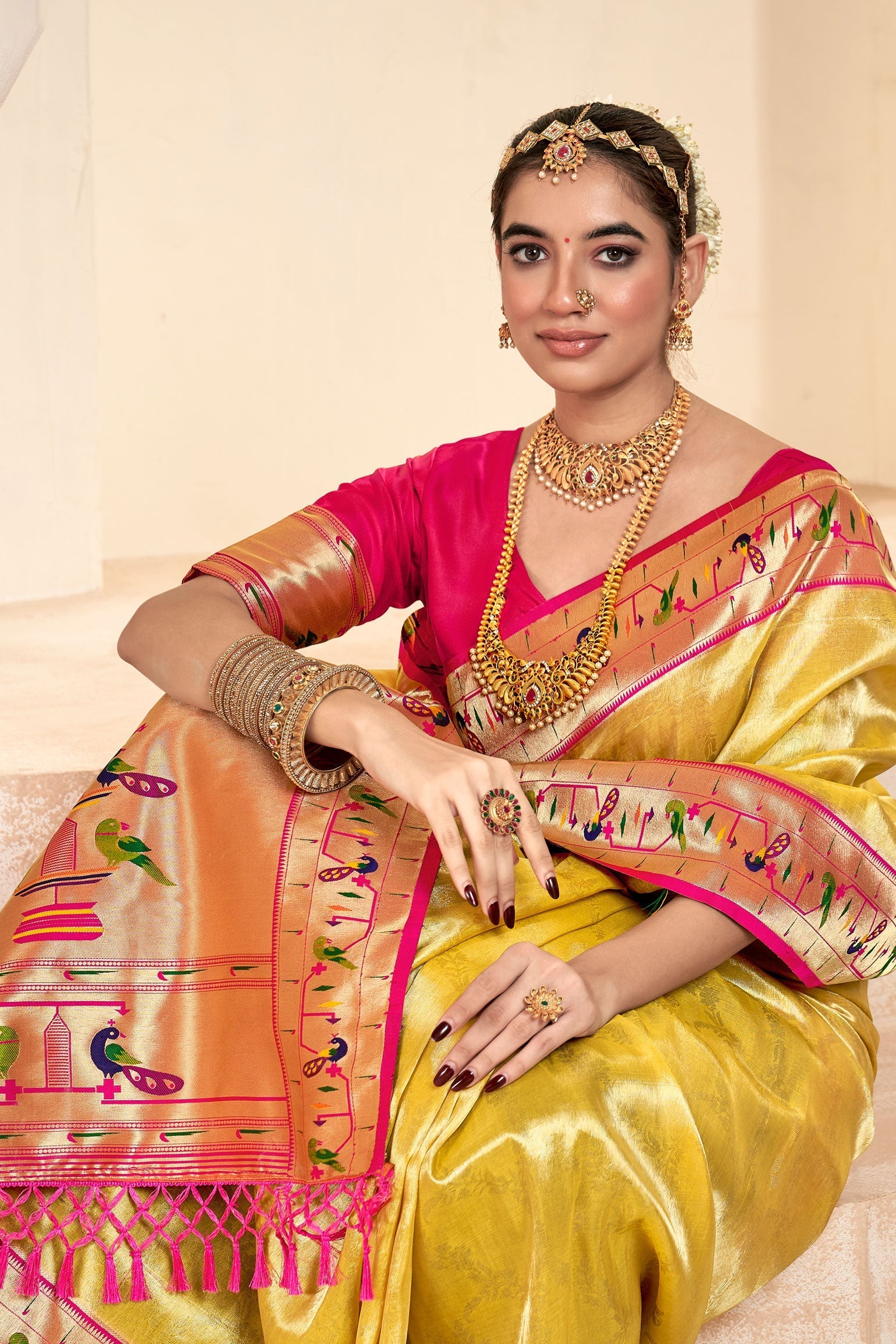 yellow-paithani-tissue-silk-saree-zb130697_2_SareeButa.com