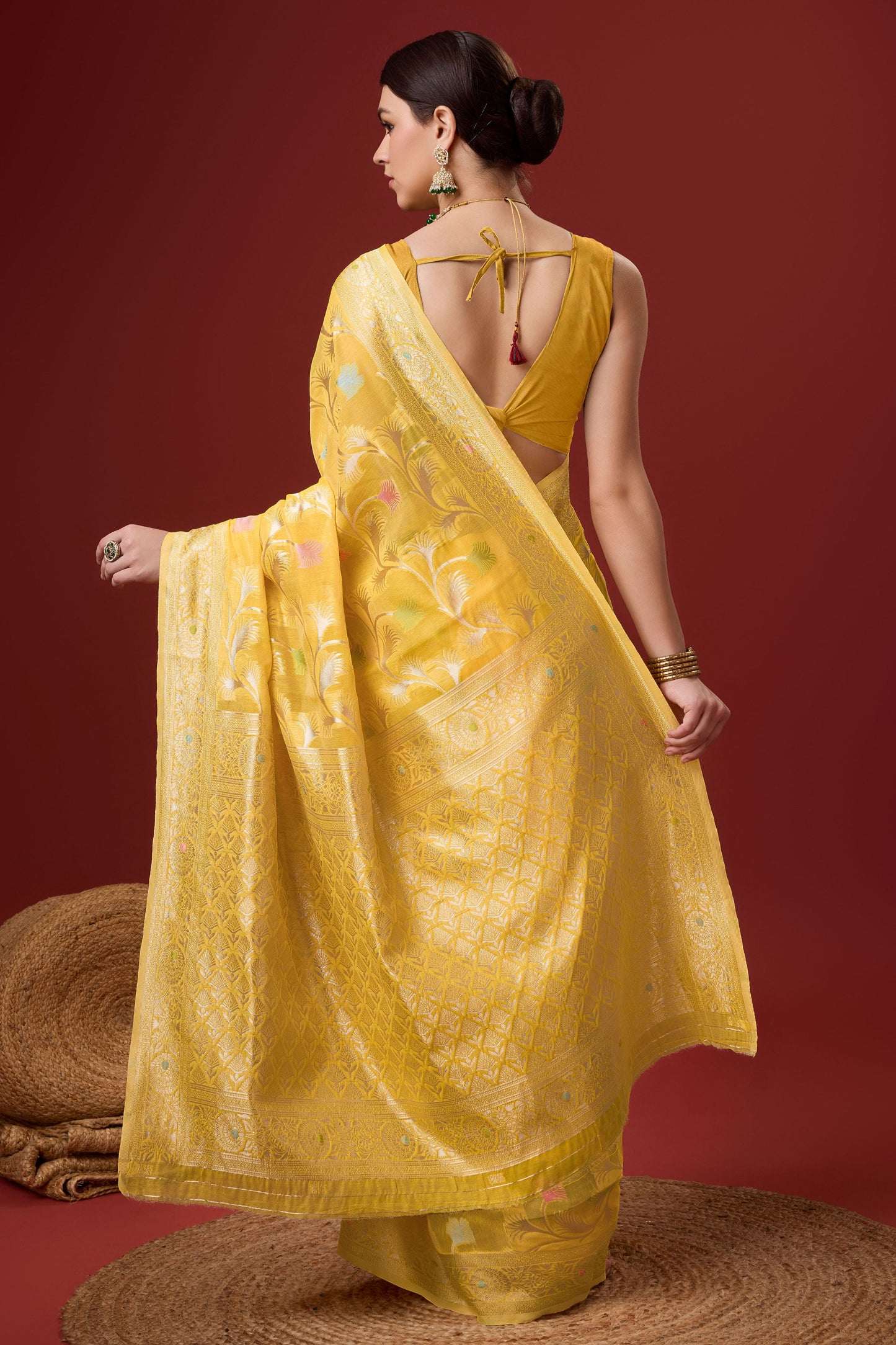 yellow-printed-cotton-silk-saree-zb131915_3_SareeButa.com