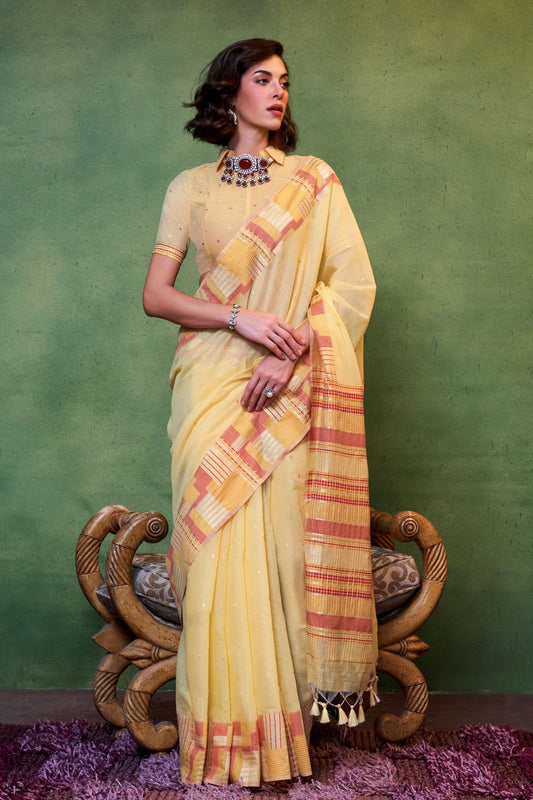 yellow-woven-cotton-saree-zb131363_1_SareeButa.com