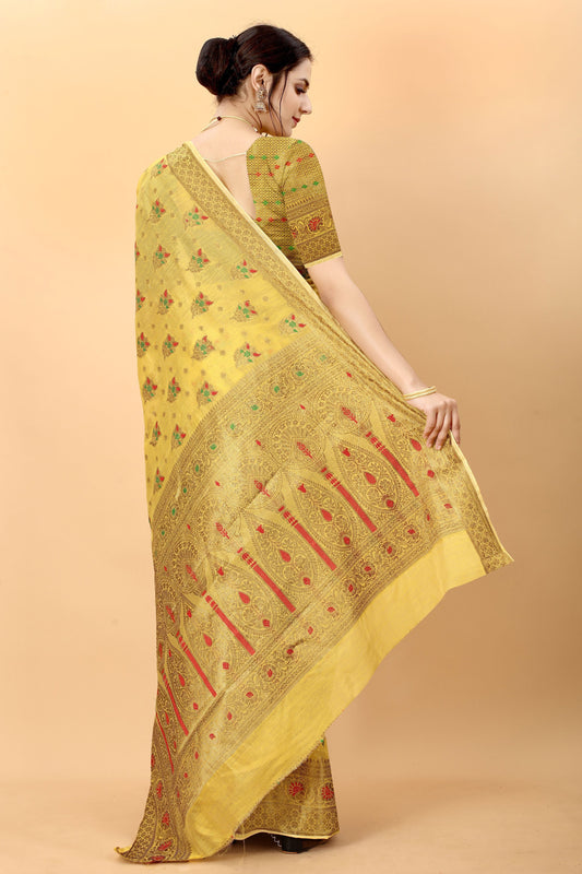 yellow-woven-cotton-silk-saree-zb131371_2_SareeButa.com