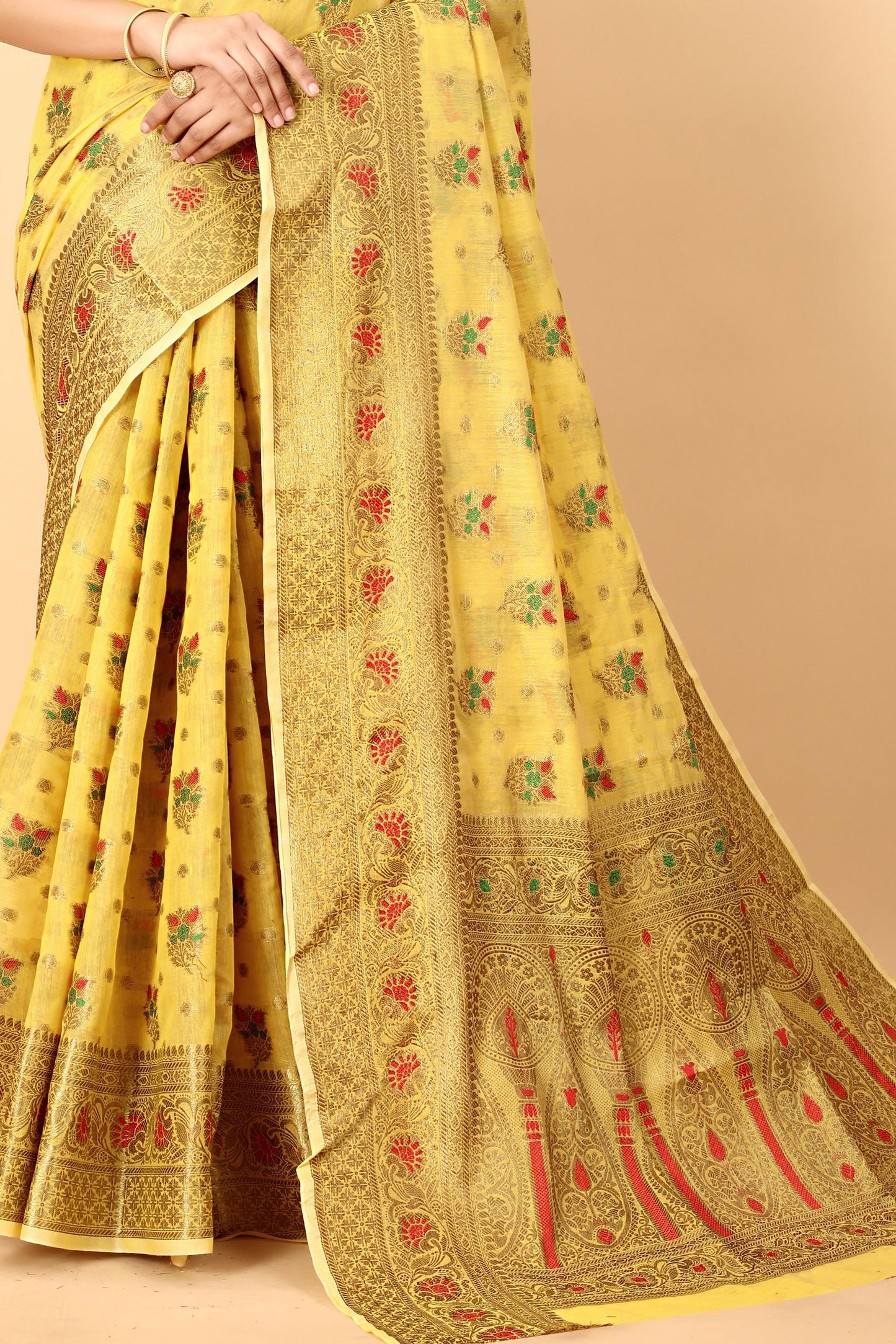 yellow-woven-cotton-silk-saree-zb131371_4_SareeButa.com