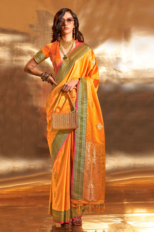 yellow-woven-satin-silk-saree-zb130609_1_SareeButa.com