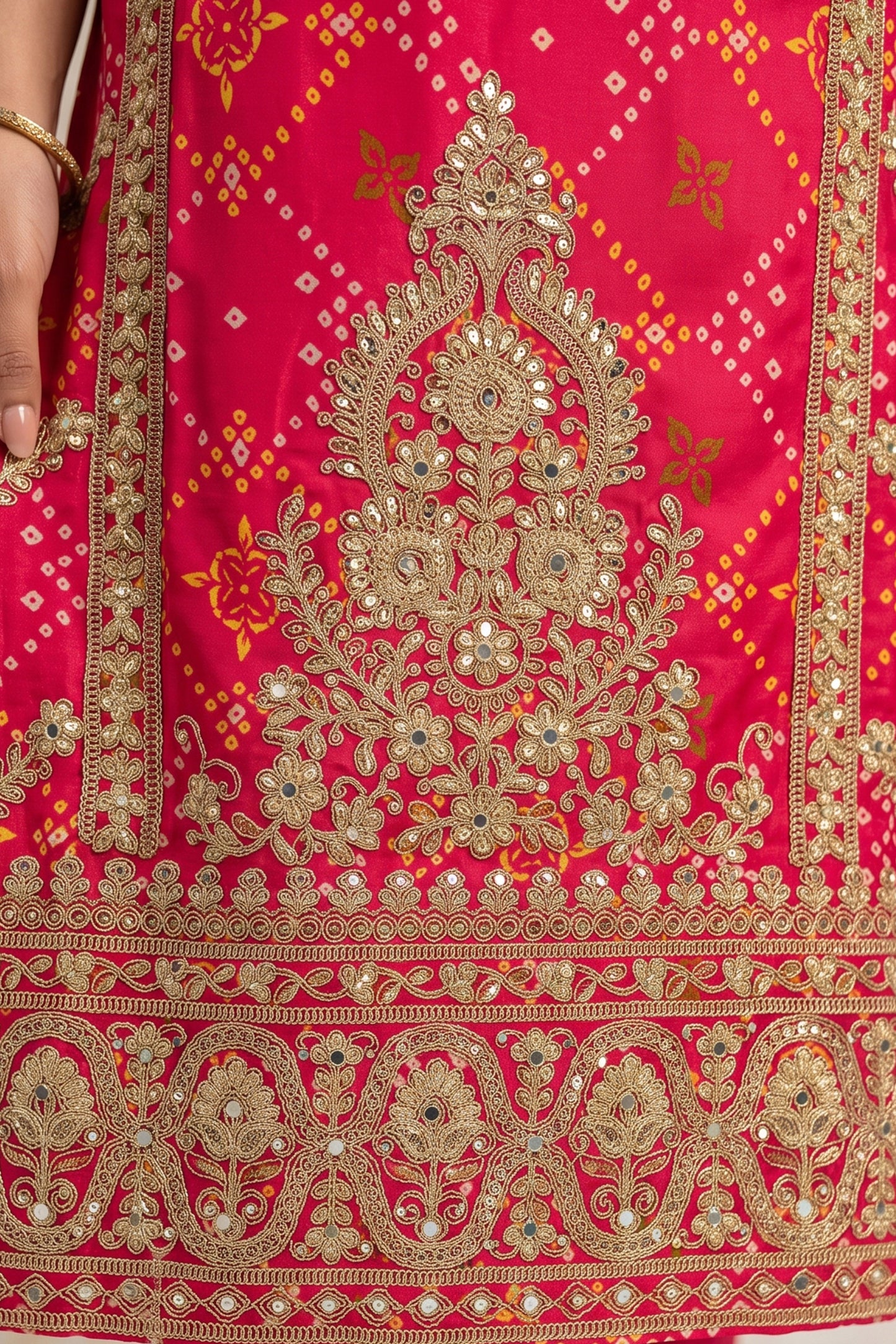 Yellow And Red Readymade Embroidered Chinon Suit-SAR12809_6_SareeButa.com