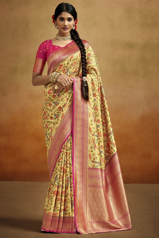 yellow-banarasi-silk-saree-zb130437_1_SareeButa.com