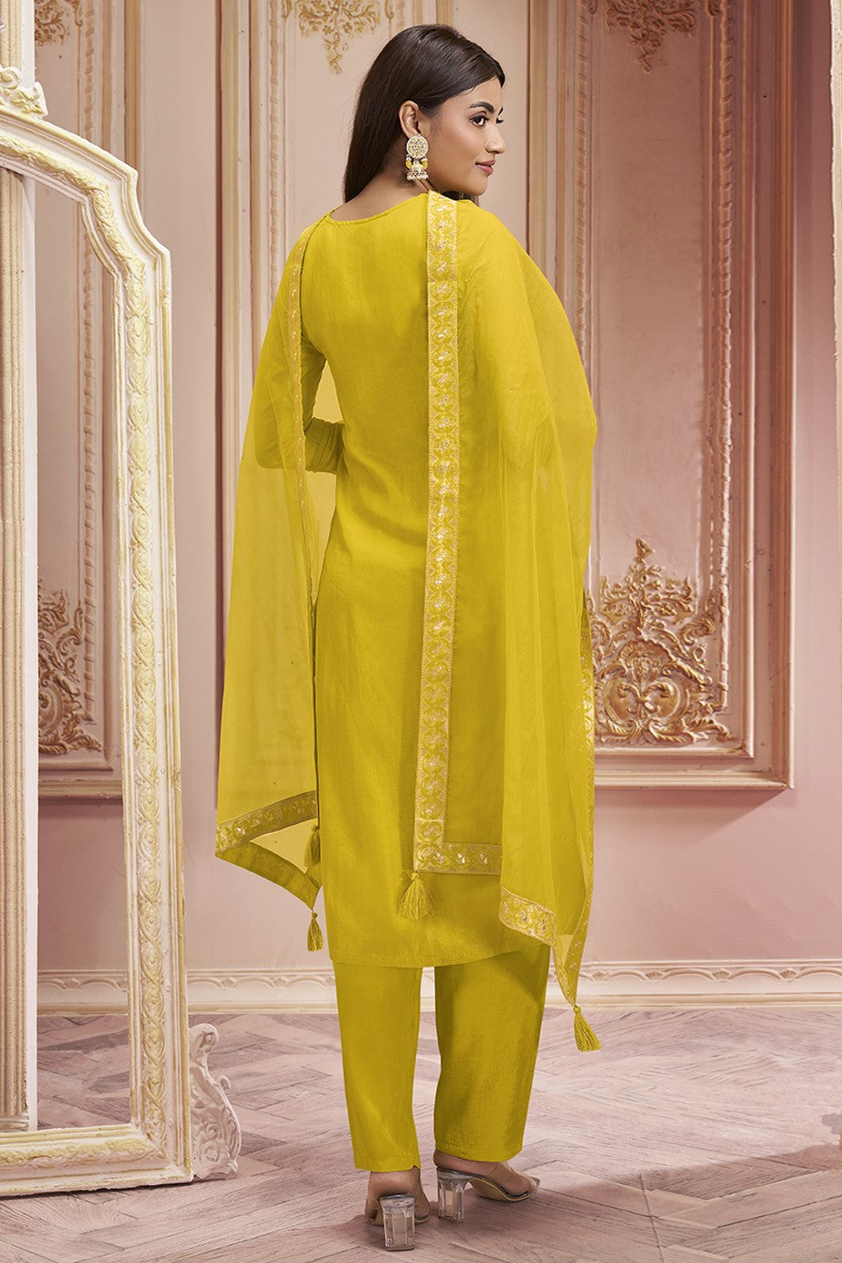 Yellow Dola Silk Readymade Salwar Suit-SS137_3_SareeButa.com